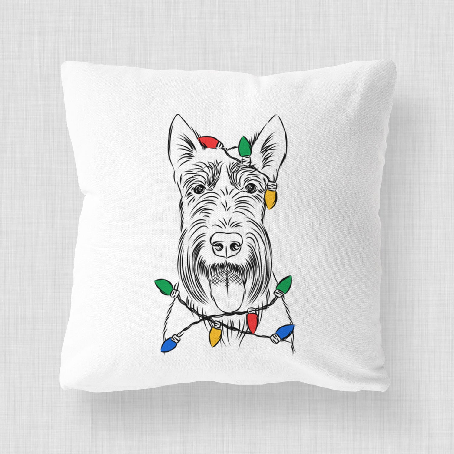 Oswald the Scottish Terrier - Throw Pillow Cover