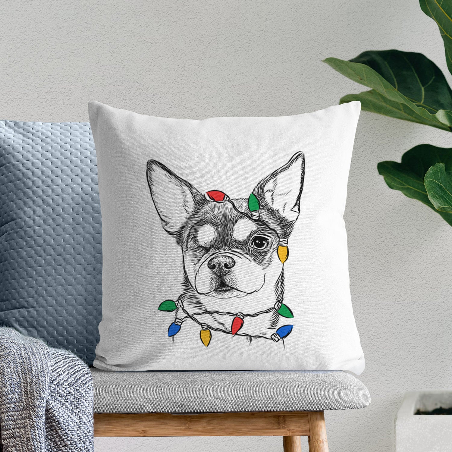 Paris the Chihuahua - Throw Pillow Cover