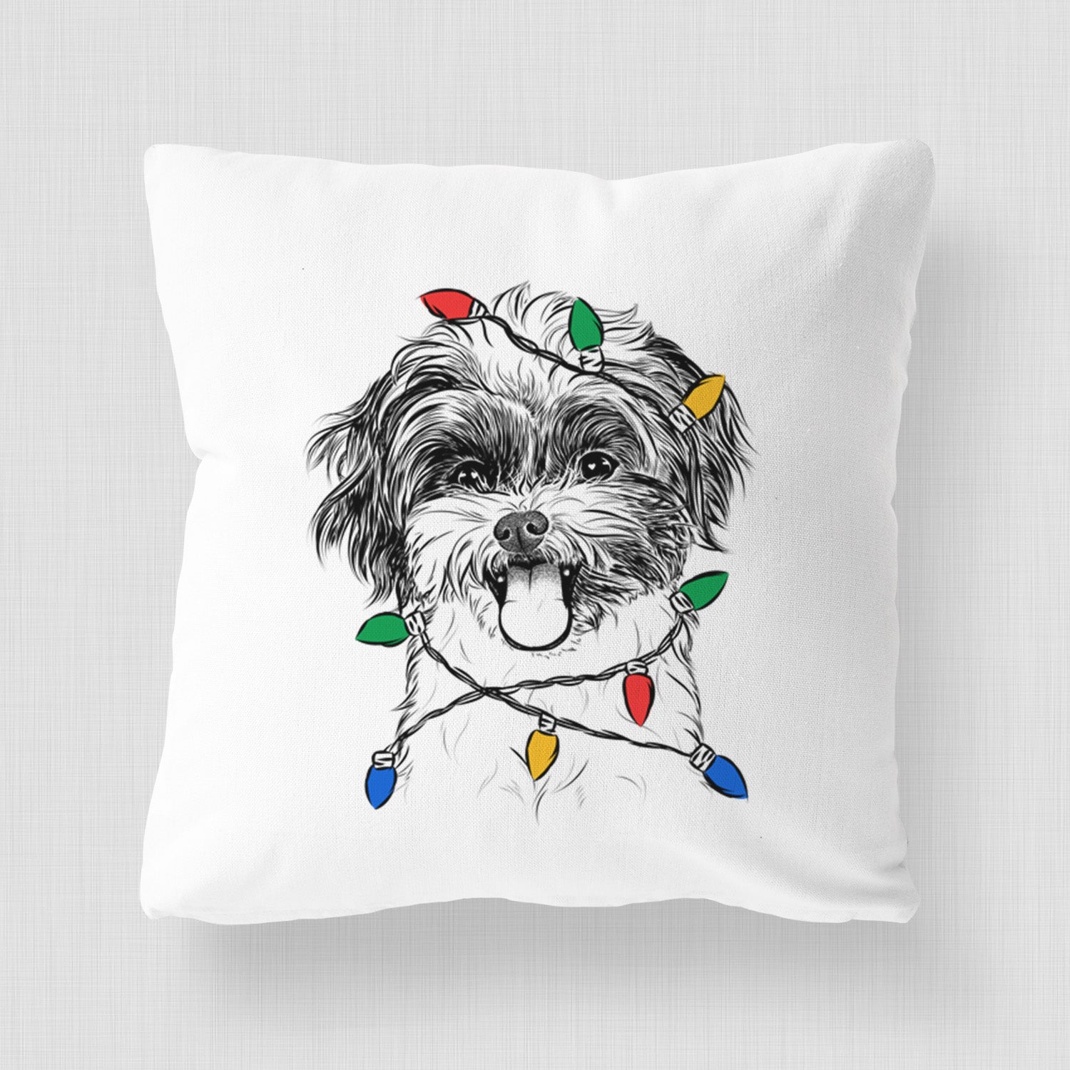 Pepper the Shihpoo - Throw Pillow Cover