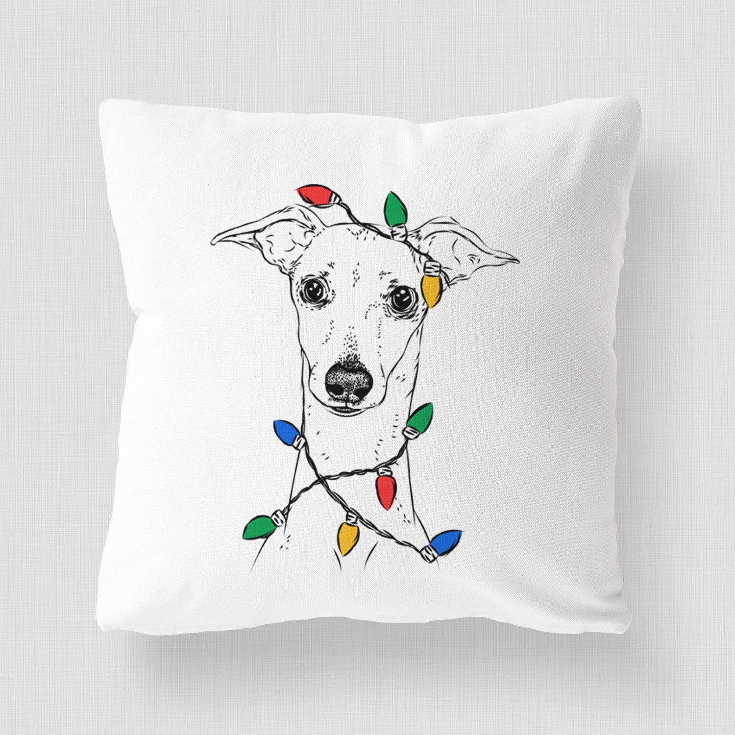 Pip the Italian Greyhound - Throw Pillow Cover