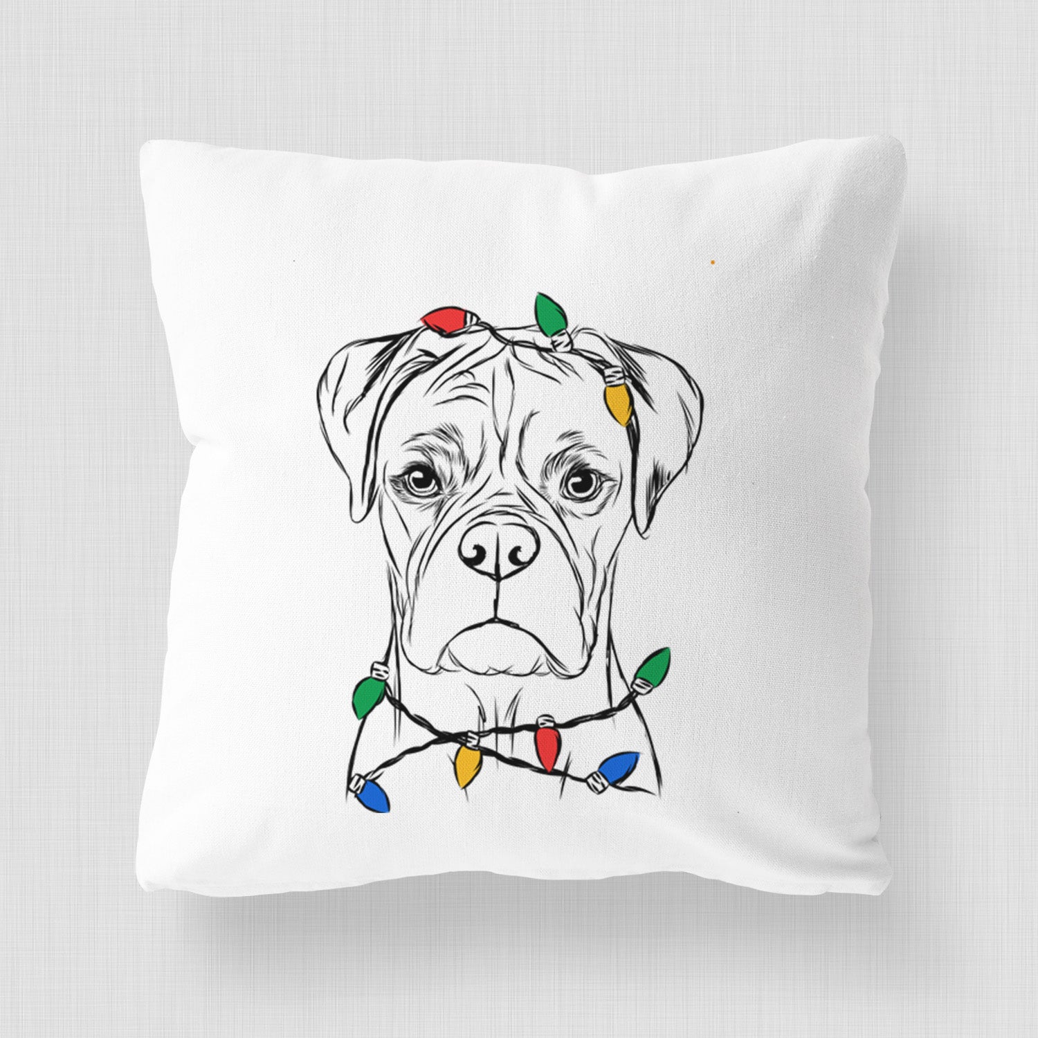 Reese the Boxer - Throw Pillow Cover