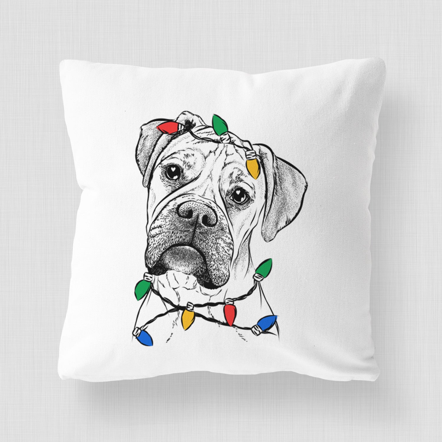 Reuby the Boxer - Throw Pillow Cover