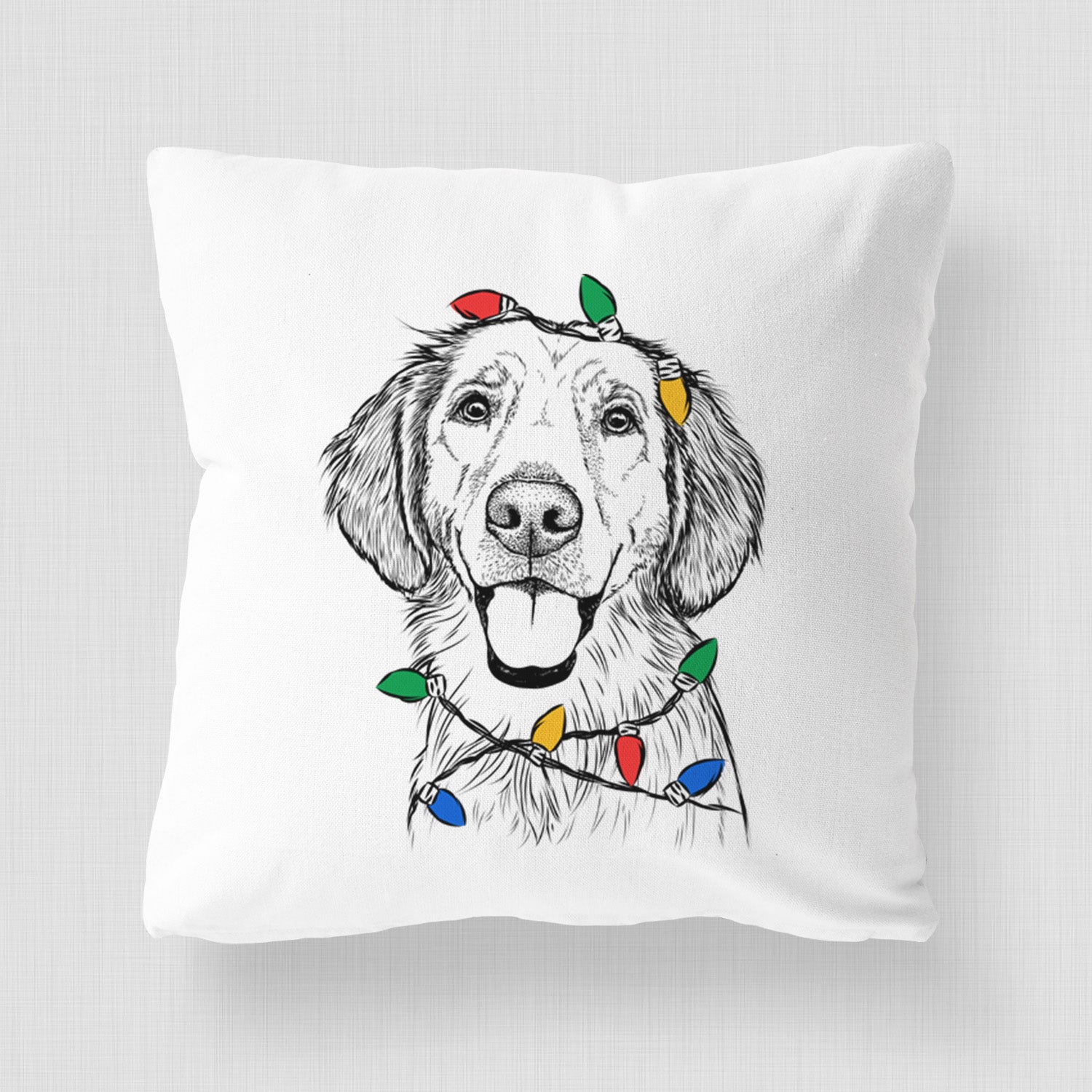 Riley the Golden Retriever - Throw Pillow Cover