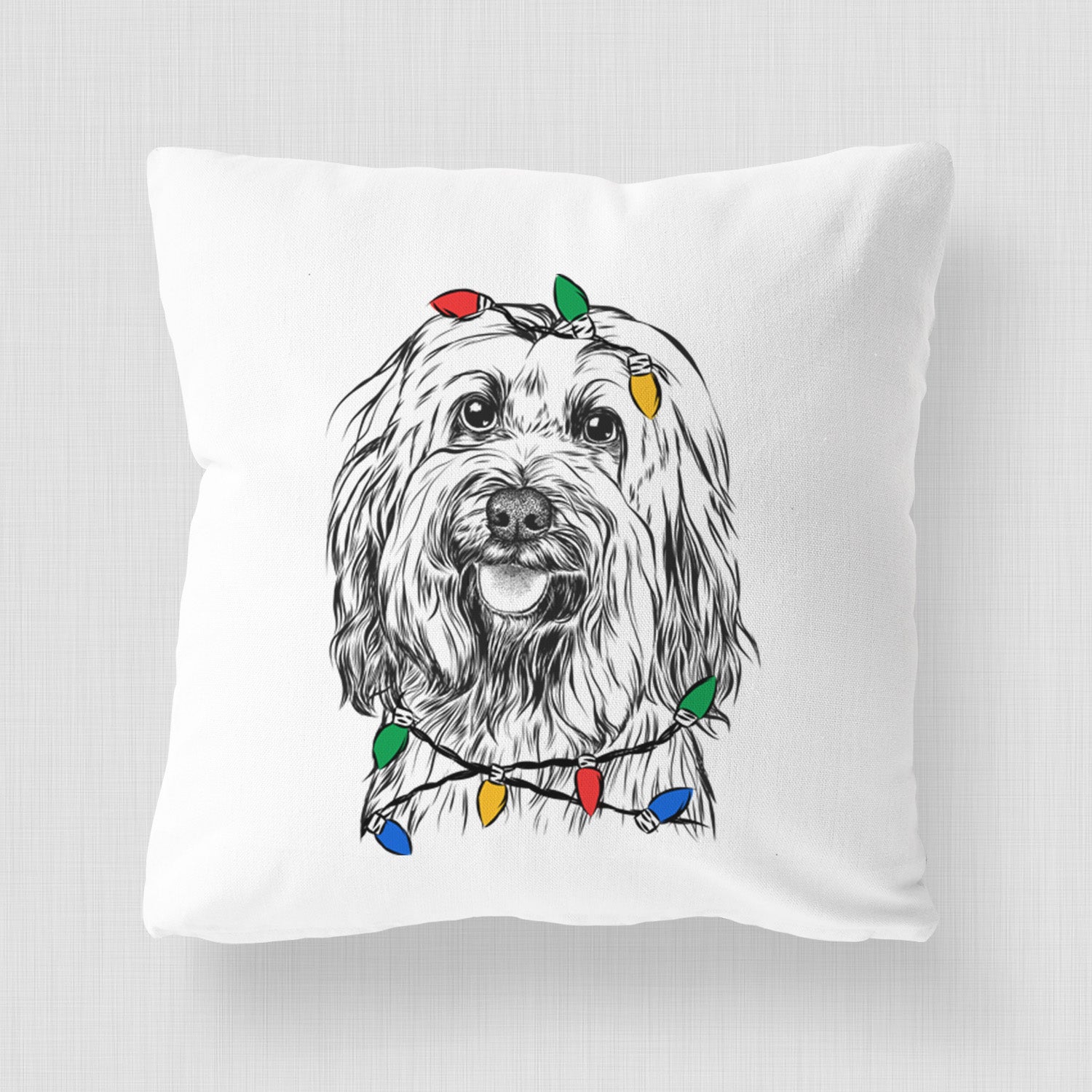 Rime the Tibetan Terrier - Throw Pillow Cover