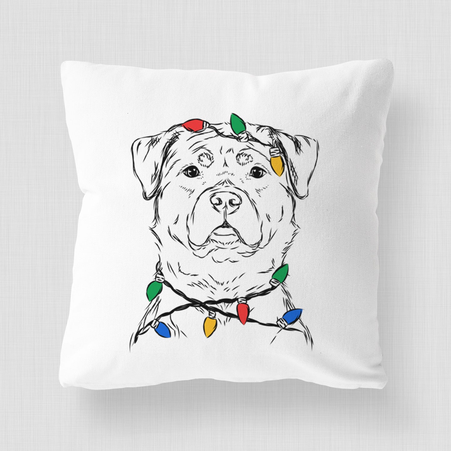 Rocky the Rottweiler - Throw Pillow Cover