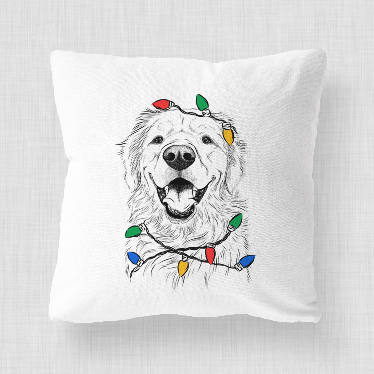 Roger the Golden Retriever - Throw Pillow Cover