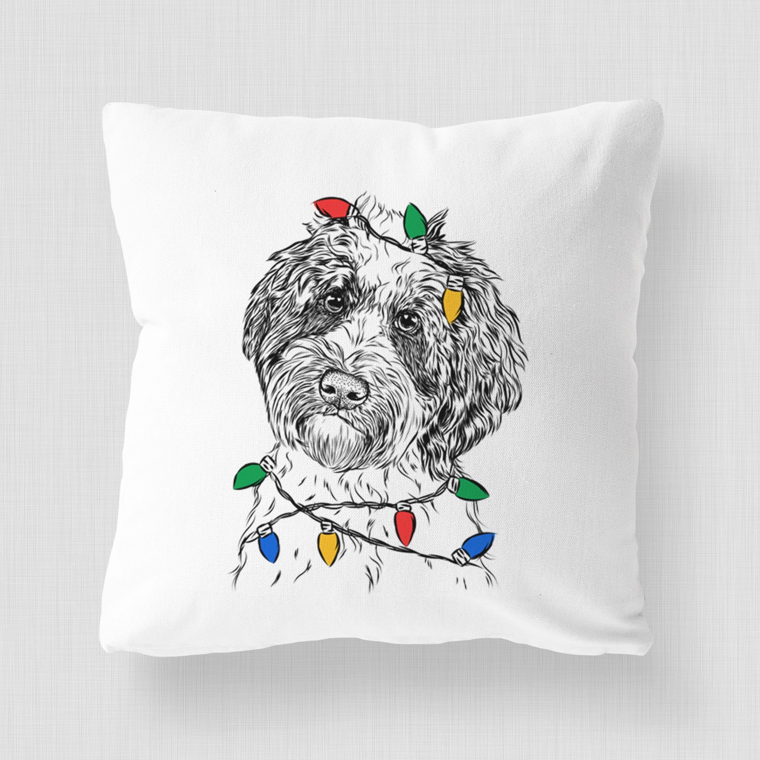 Rooney the Aussiedoodle - Throw Pillow Cover
