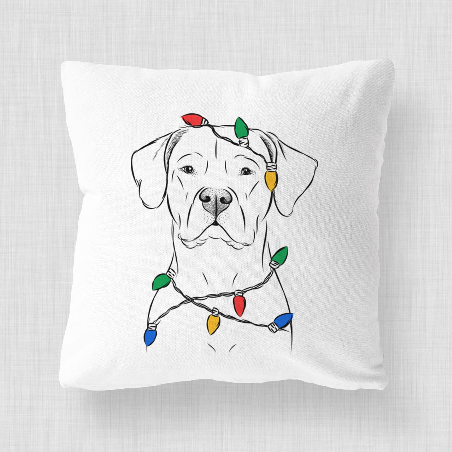 Rufio the Dogo Argentino - Throw Pillow Cover