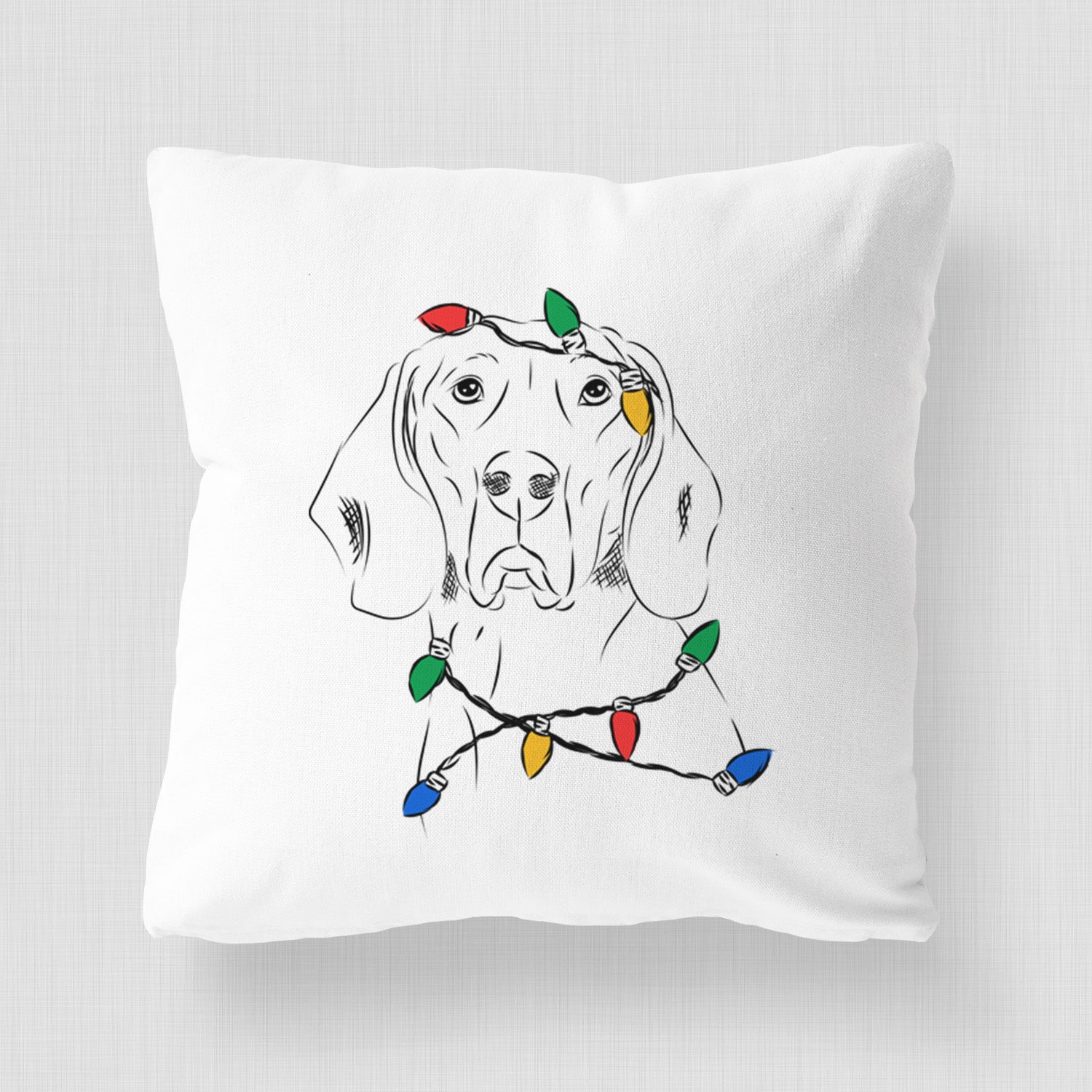 Sagan the Coonhound - Throw Pillow Cover