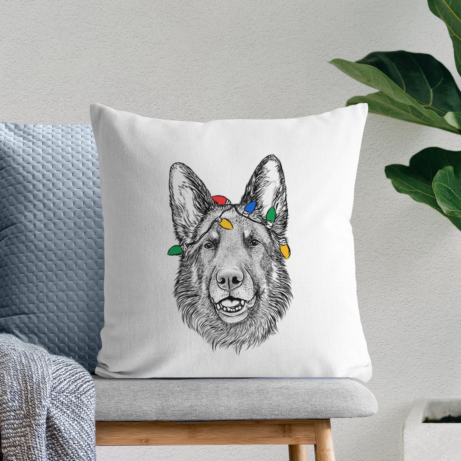 Sammie the German Shepherd - Throw Pillow Cover