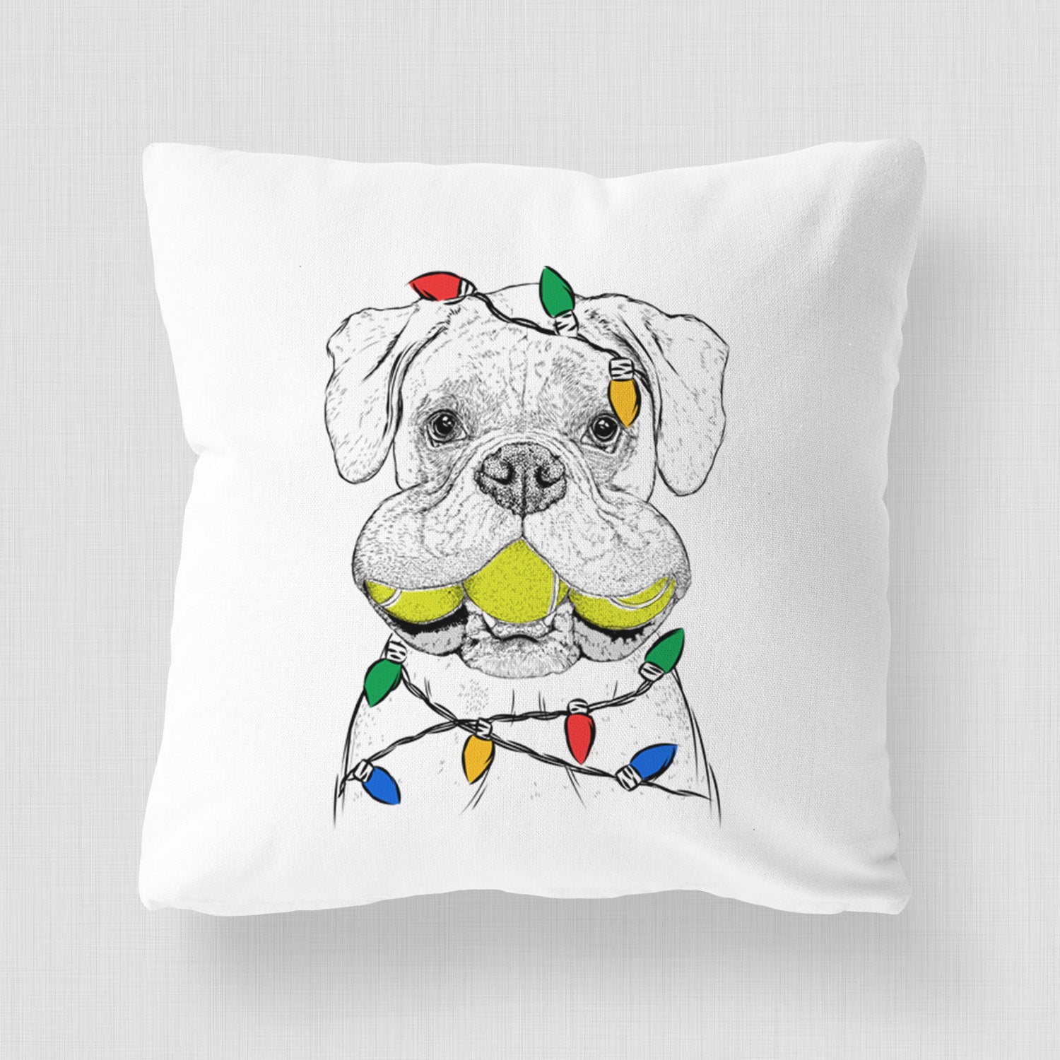 Seamus the Boxer - Throw Pillow Cover