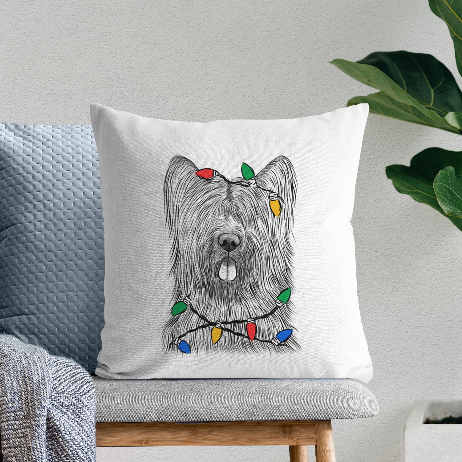 Shay the Briard - Throw Pillow Cover