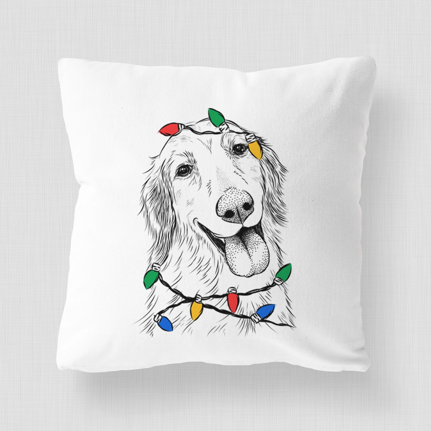 Shelby the Golden Retriever - Throw Pillow Cover