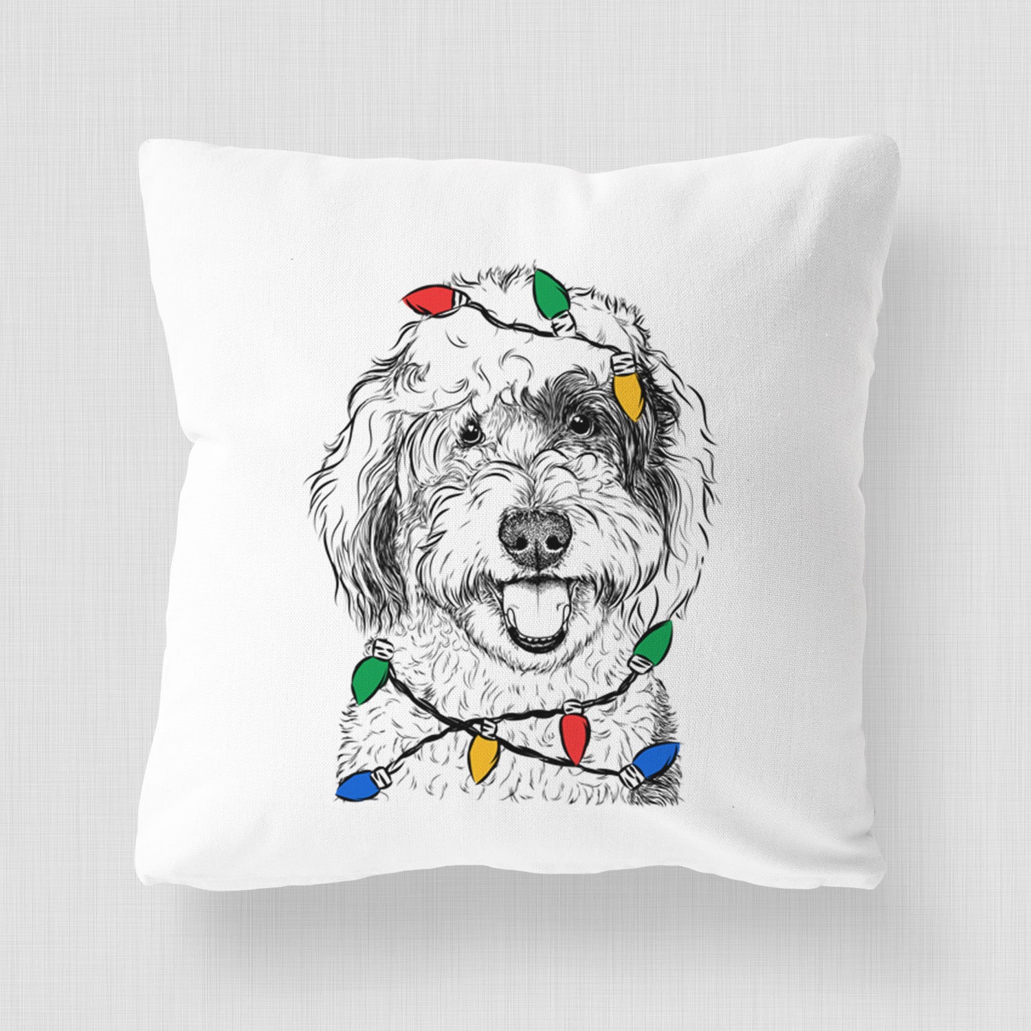 Sherlock the Sheepadoodle - Throw Pillow Cover