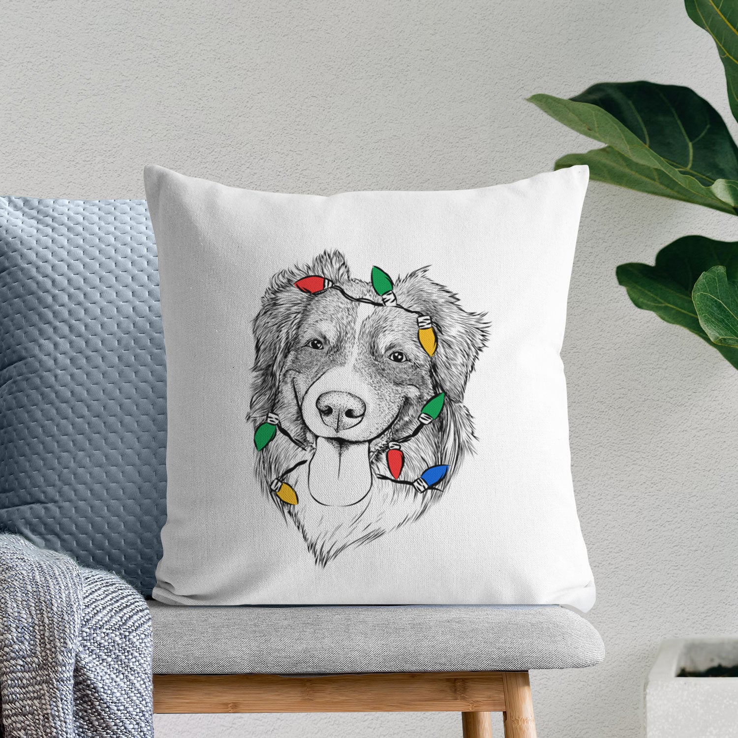 Siena the Australian Shepherd - Throw Pillow Cover
