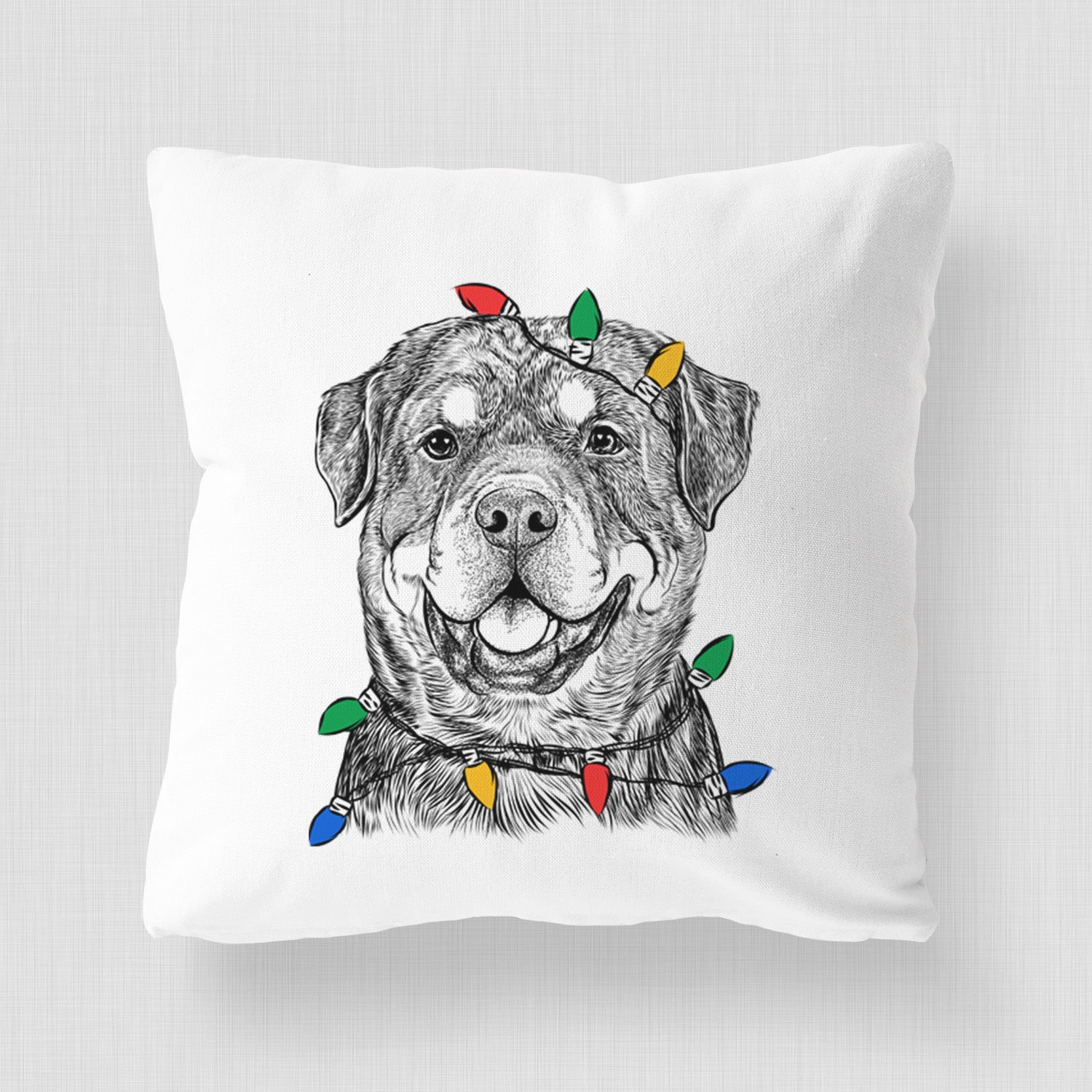 Sig the Rottweiler - Throw Pillow Cover
