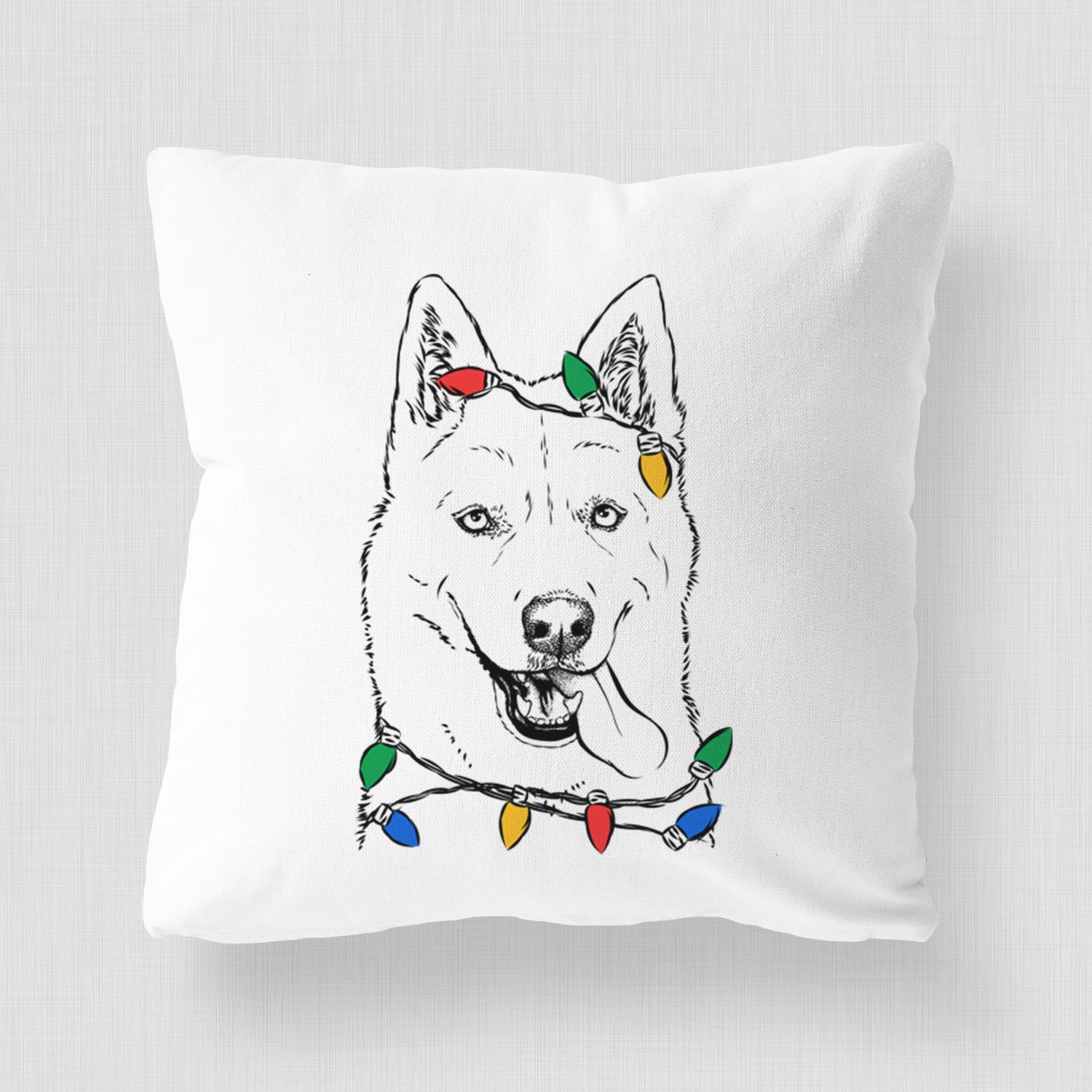 Sinatra the Siberian Husky - Throw Pillow Cover