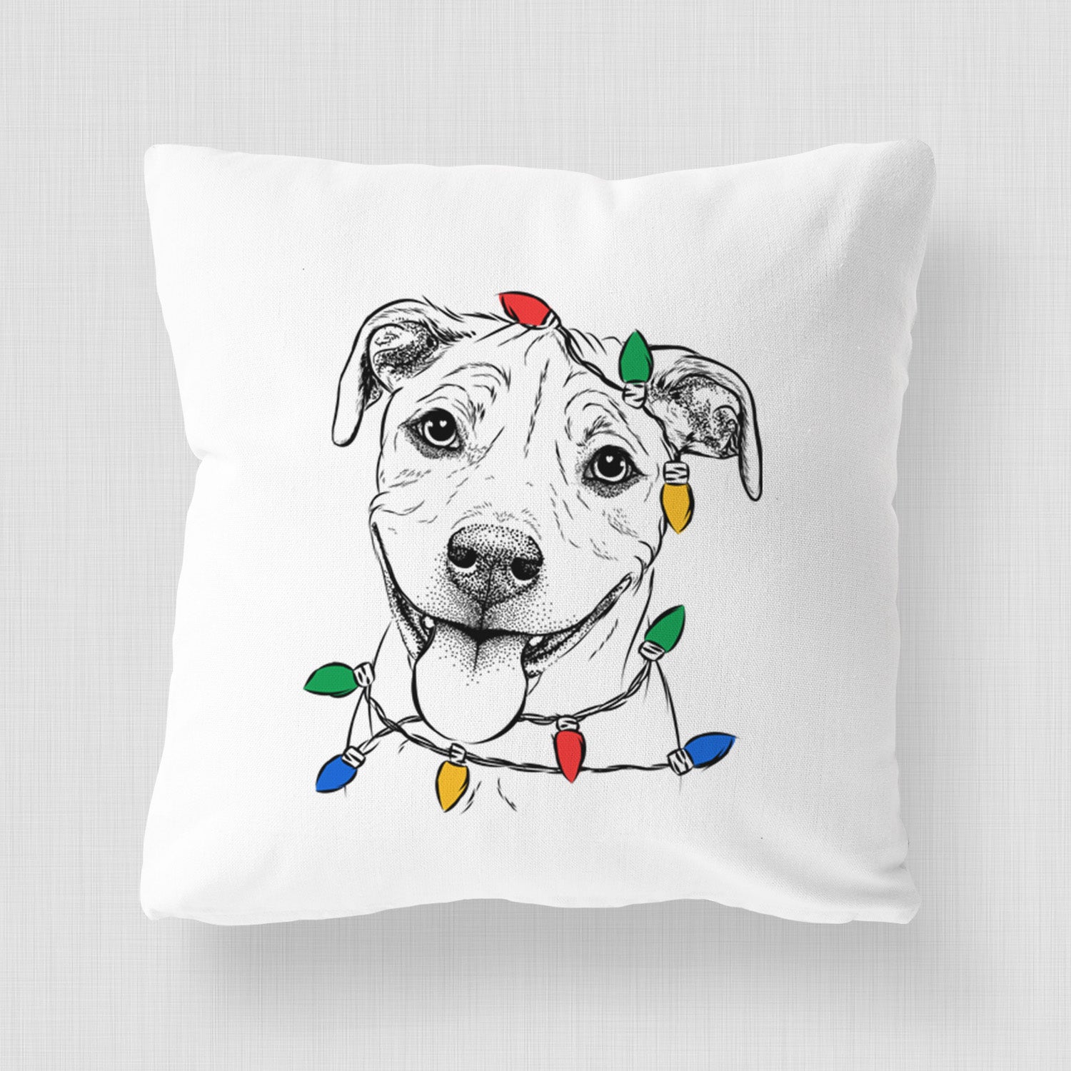 Skye the Pitweiler - Throw Pillow Cover