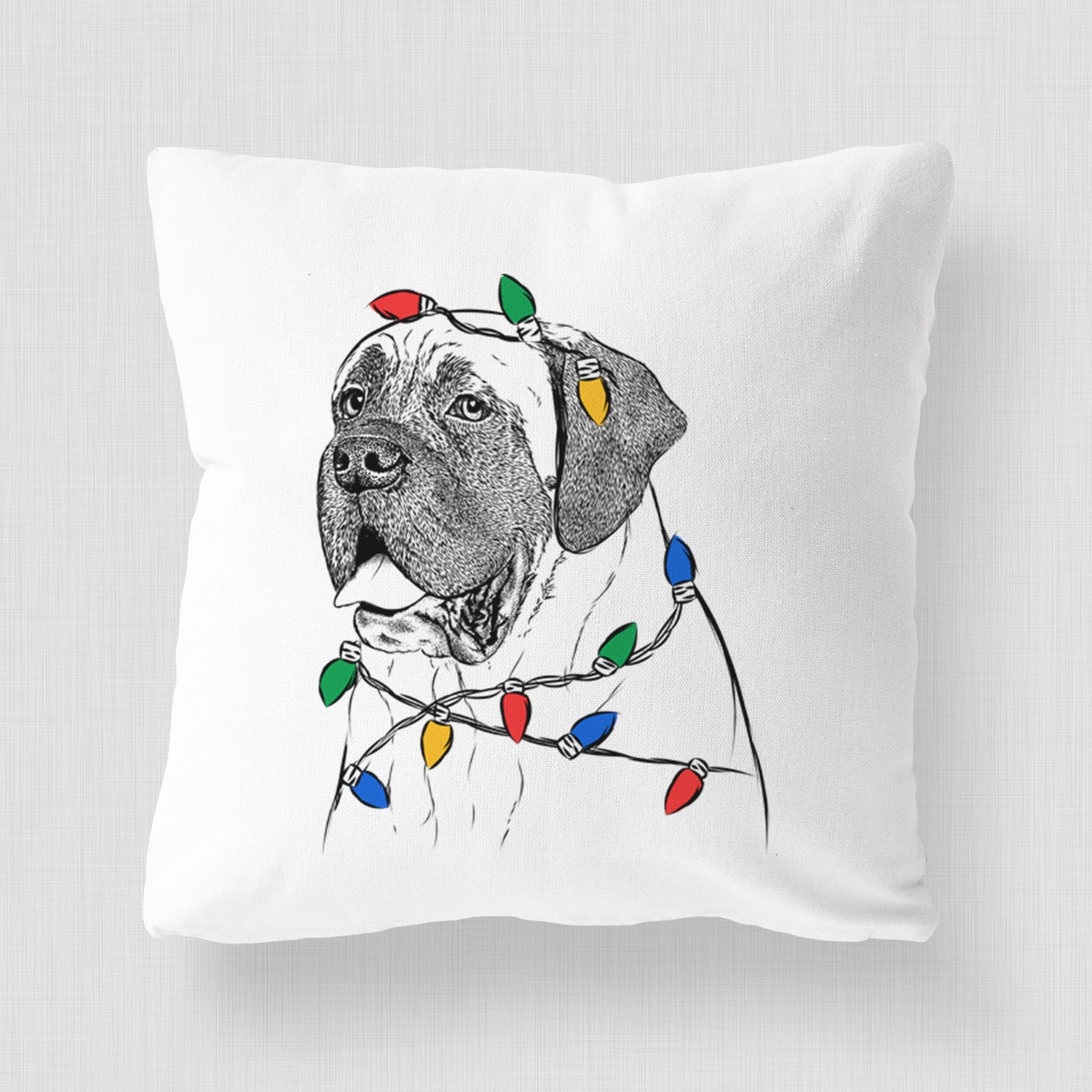 Sterling the English Mastiff - Throw Pillow Cover