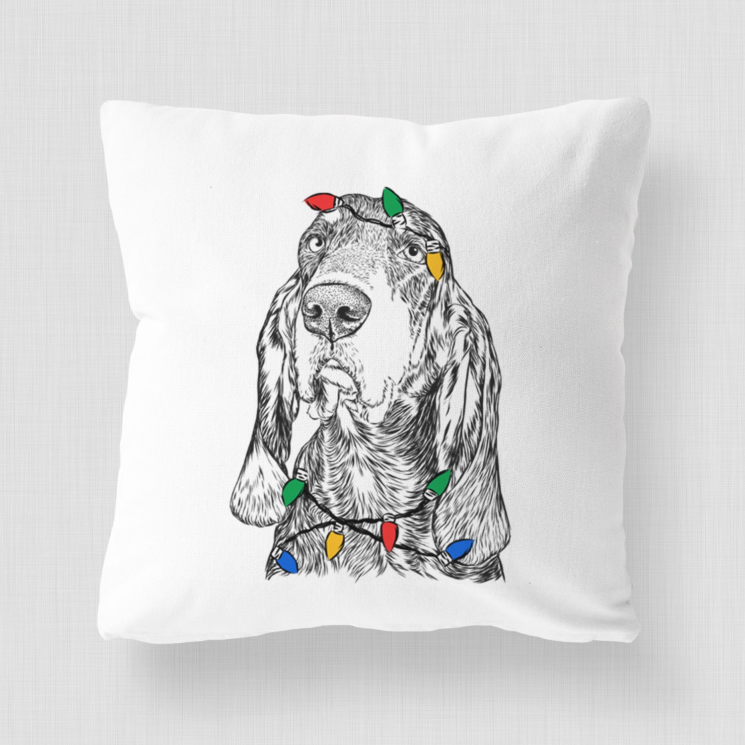 Stu the Black and Tan Coonhound - Throw Pillow Cover