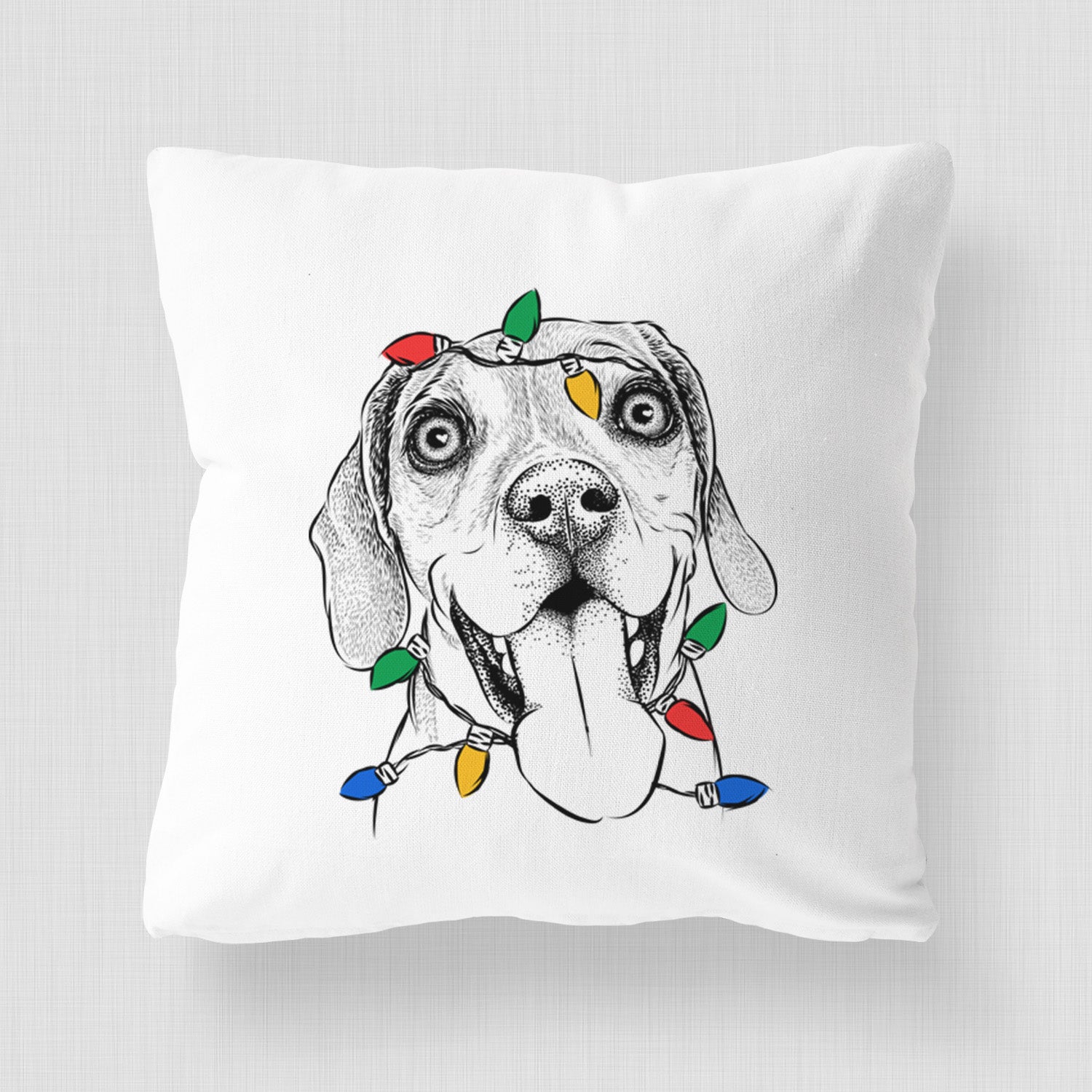 Sunny the Beagle - Throw Pillow Cover
