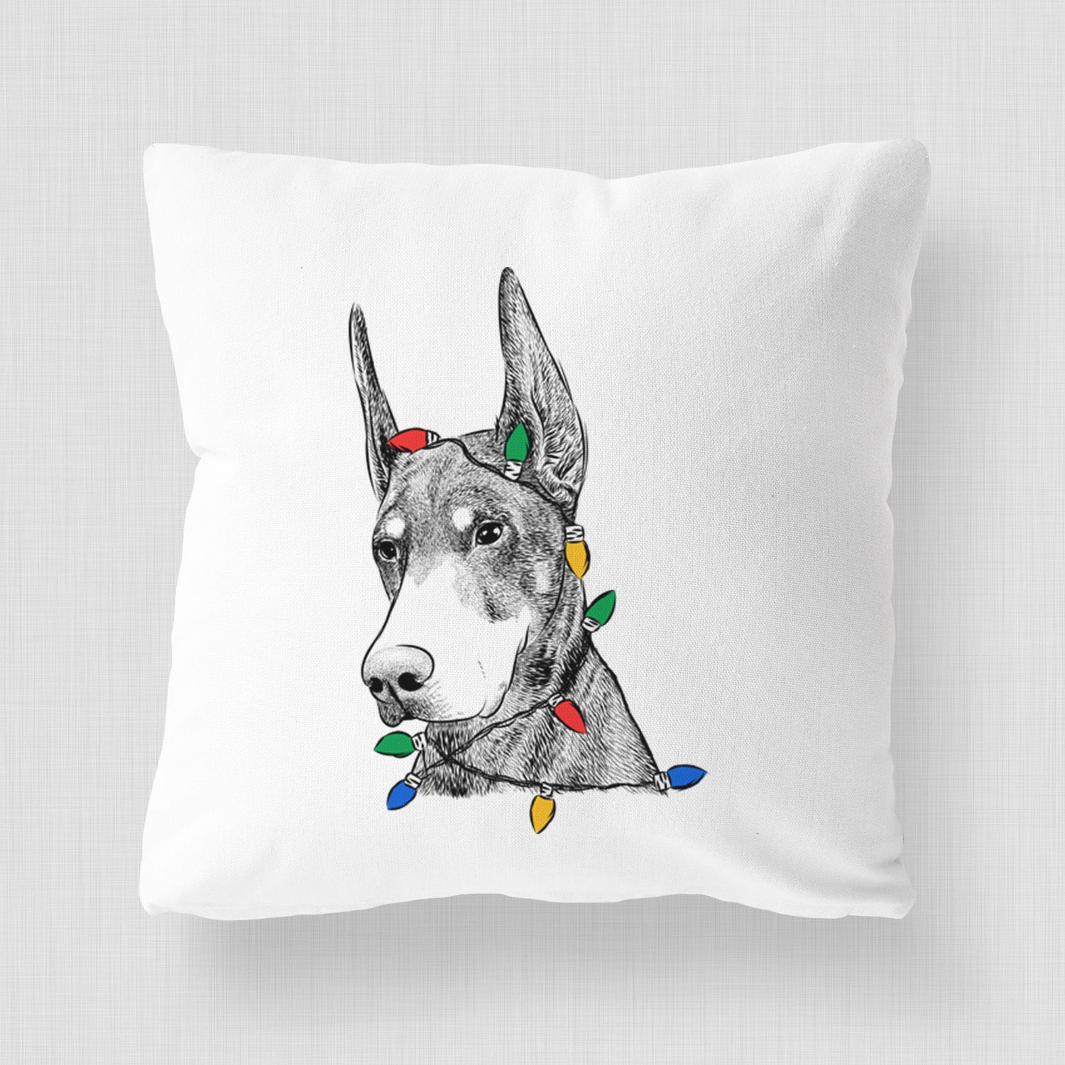 Sunny the Doberman Pinscher - Throw Pillow Cover
