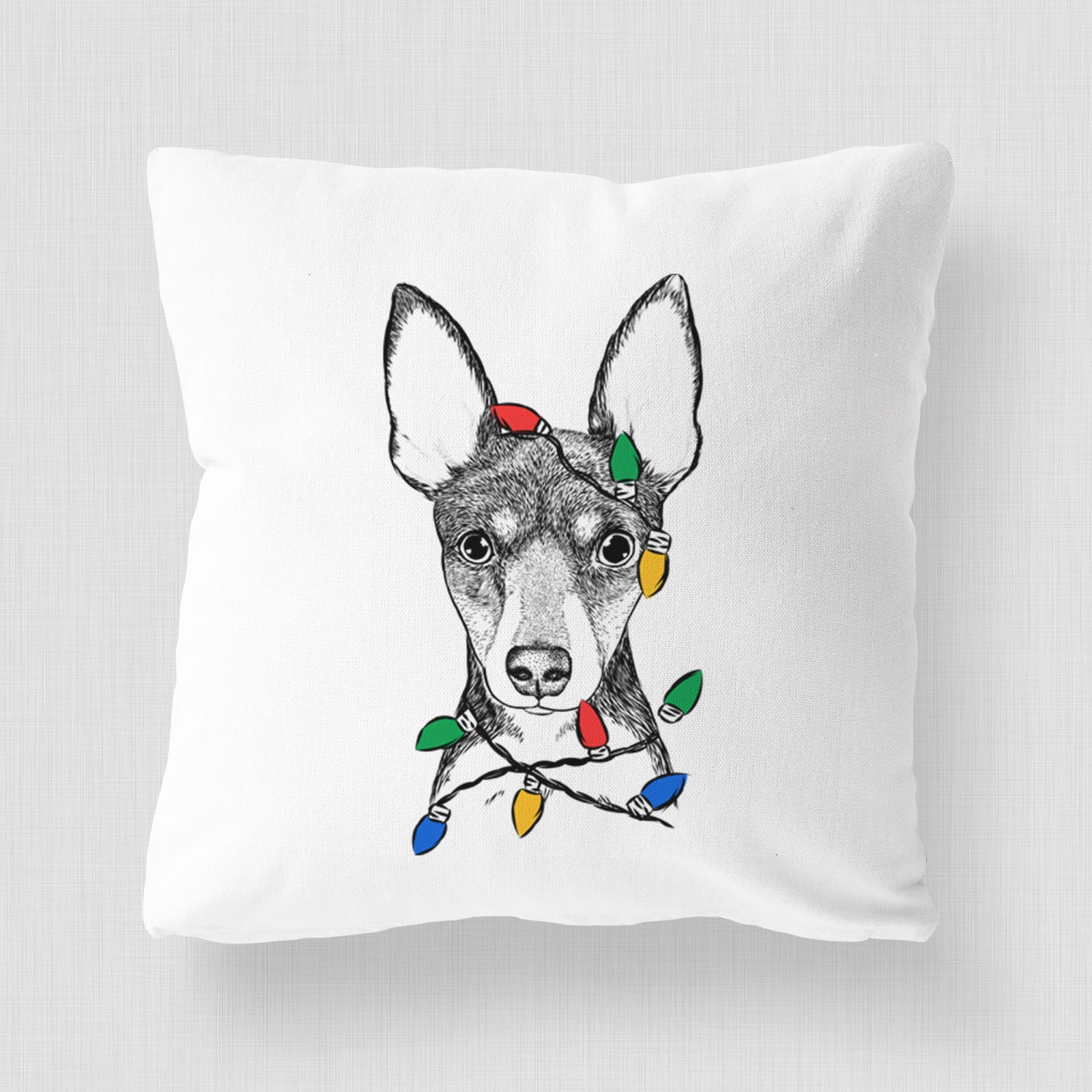 Tiny the Toy Fox Terrier - Throw Pillow Cover