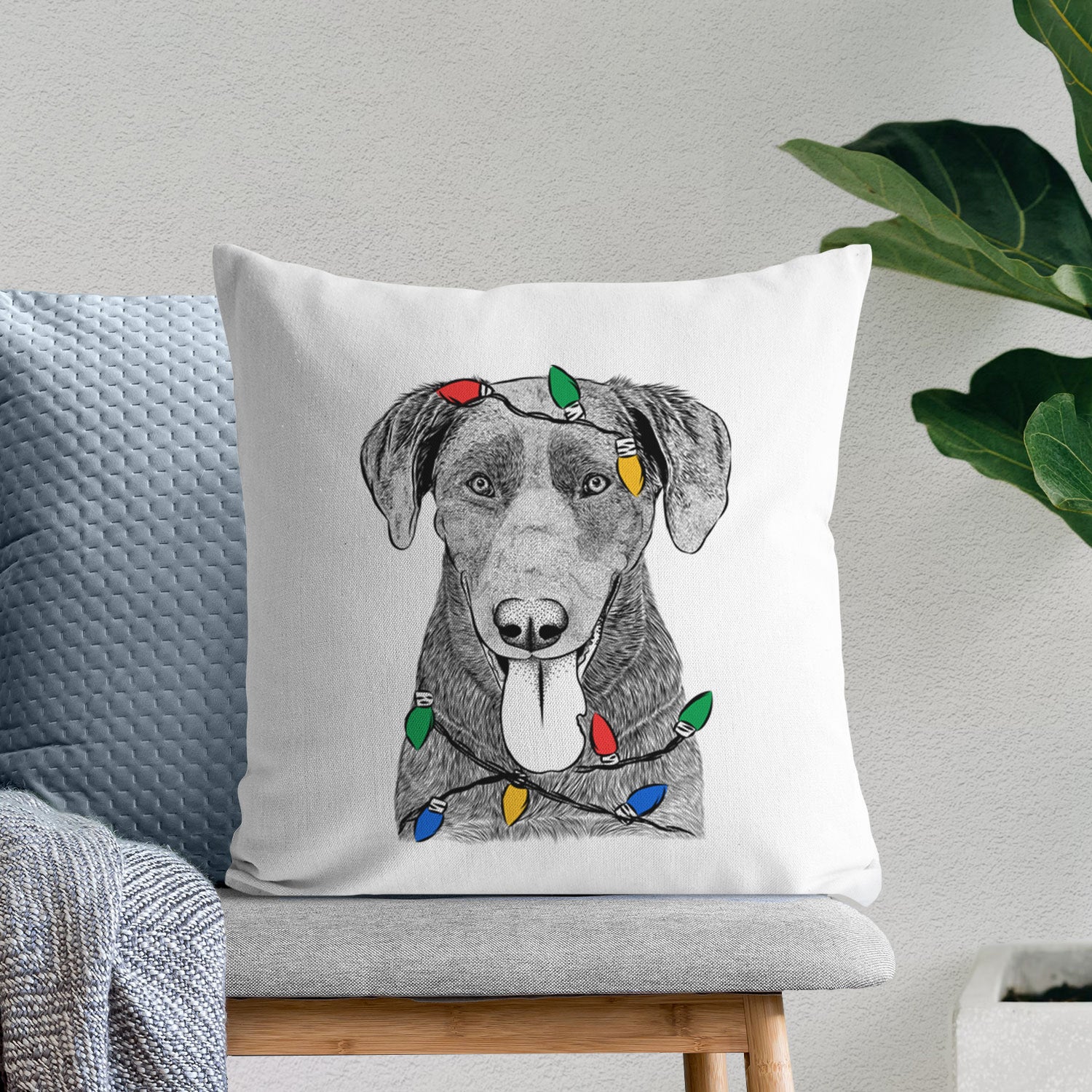 Tobes the Chocolate Lab - Throw Pillow Cover