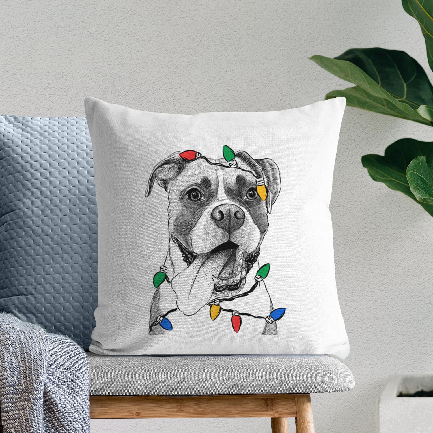 Tuckeroo the Boxer - Throw Pillow Cover