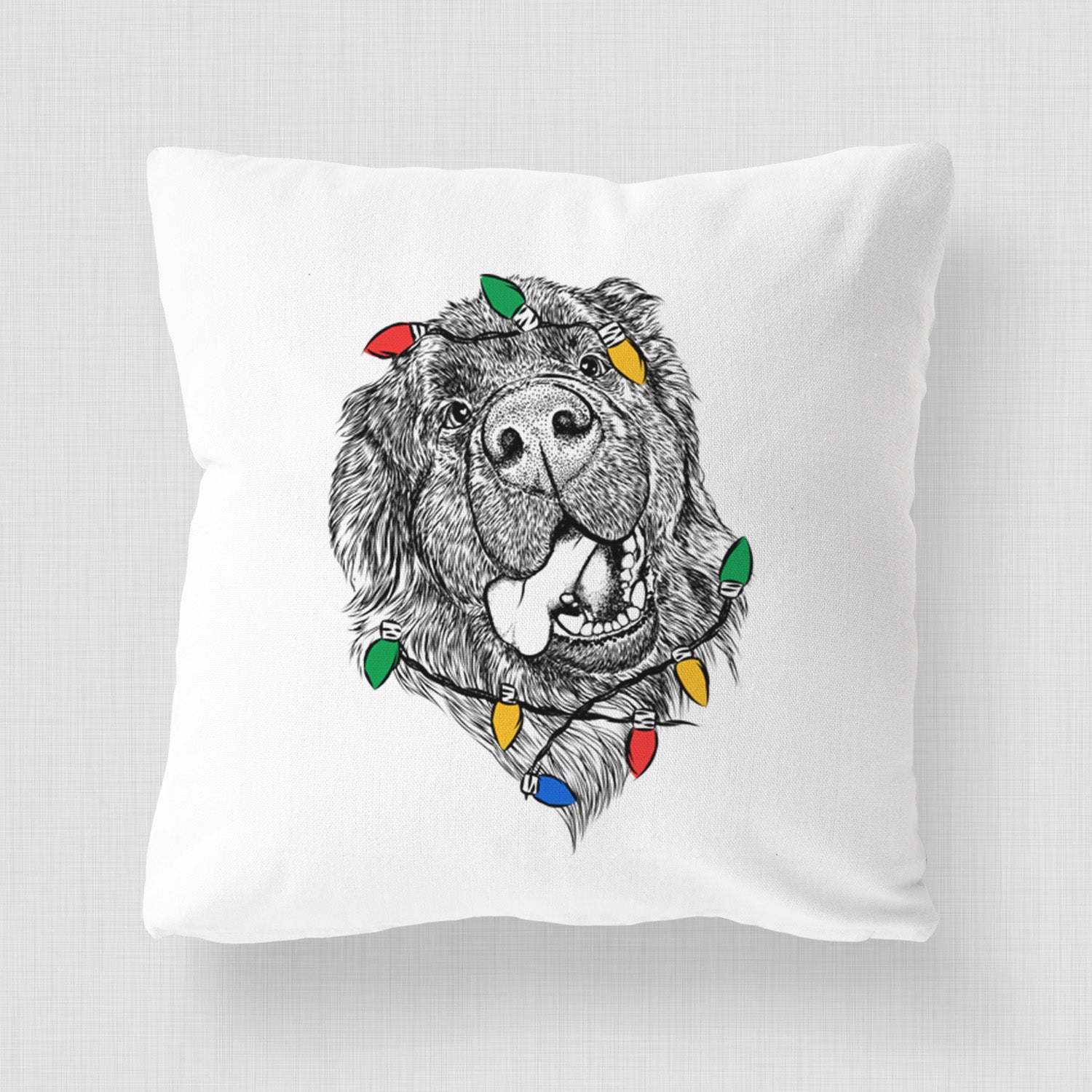 Tuna the Newfoundland - Throw Pillow Cover