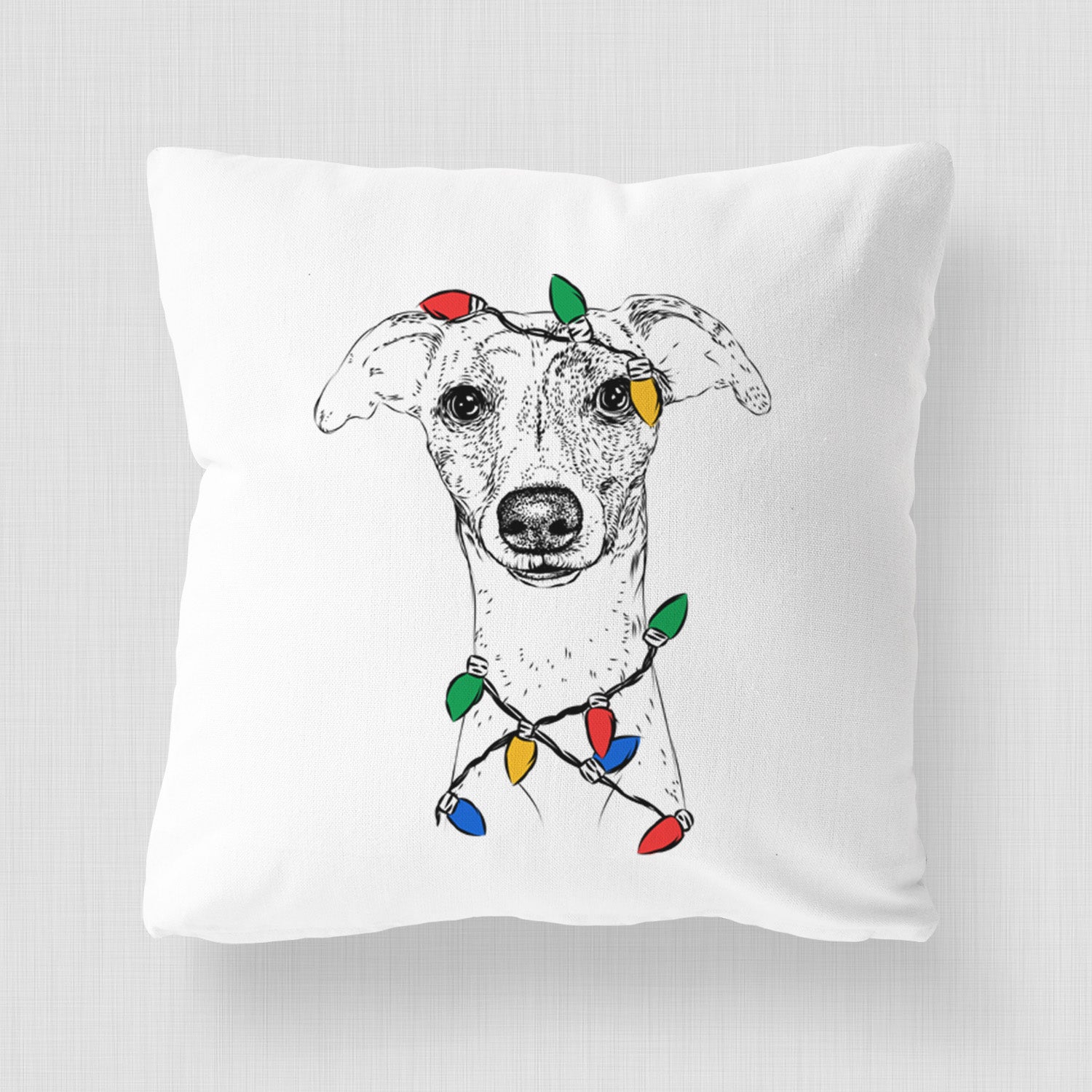 Twiggy the Whippet - Throw Pillow Cover