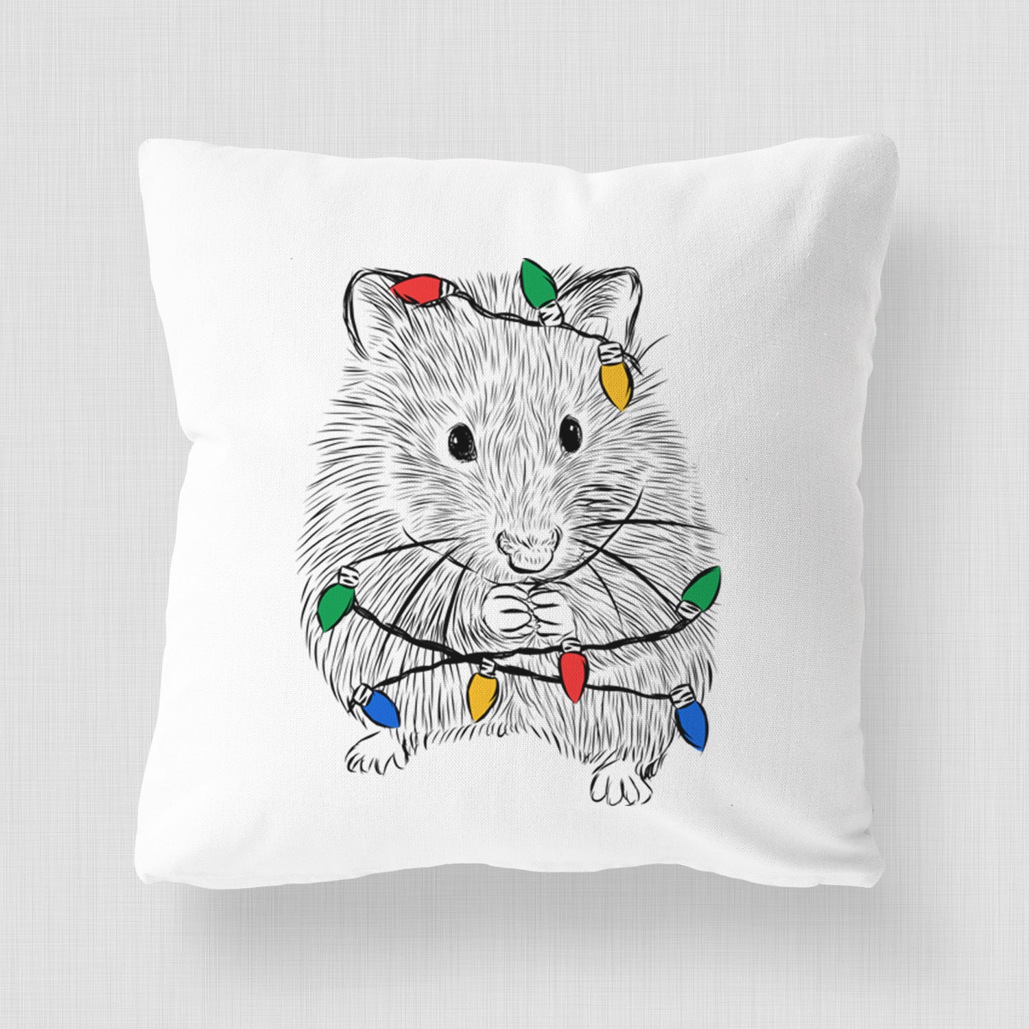 Twitch the Hamster - Throw Pillow Cover