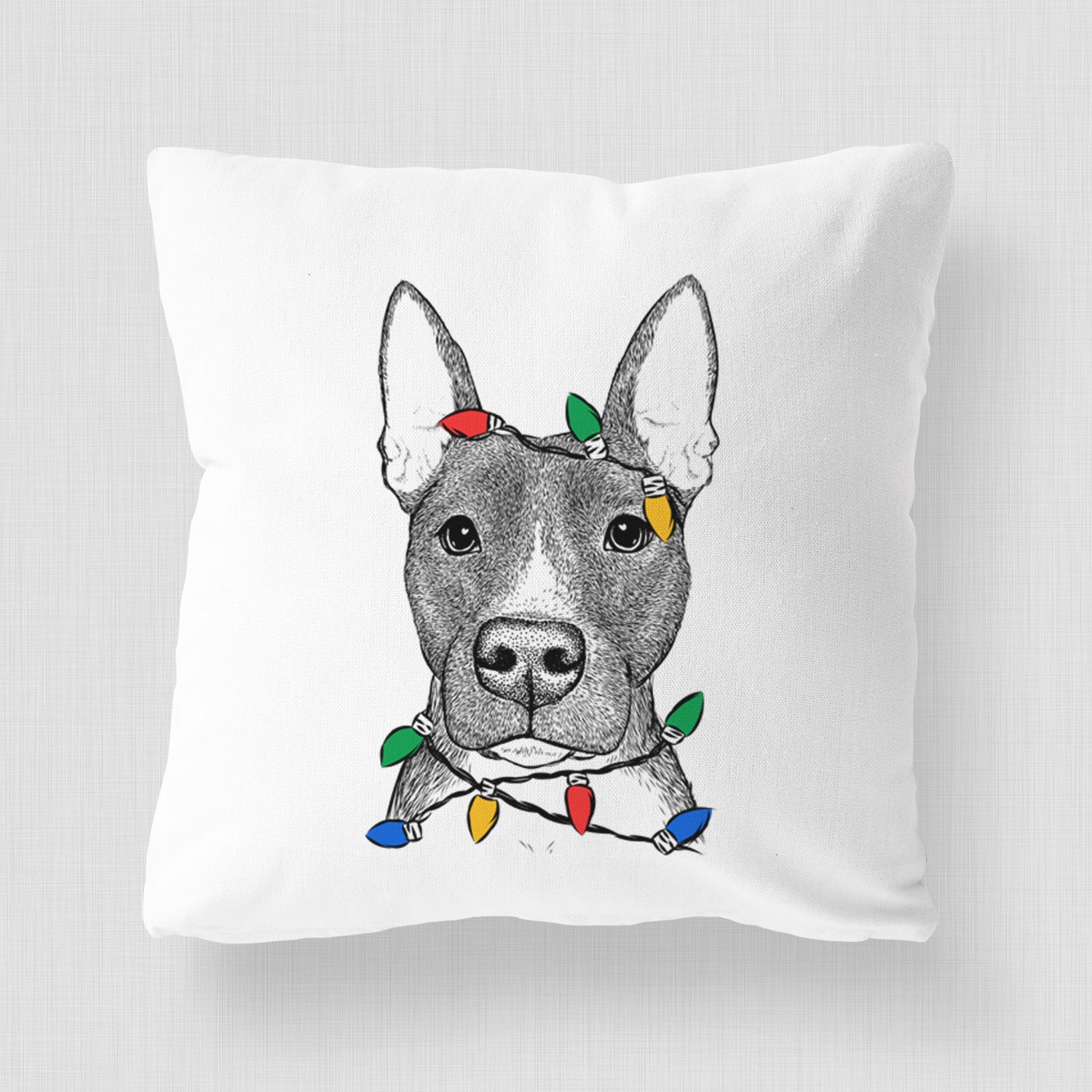 Violet the Pitbull - Throw Pillow Cover
