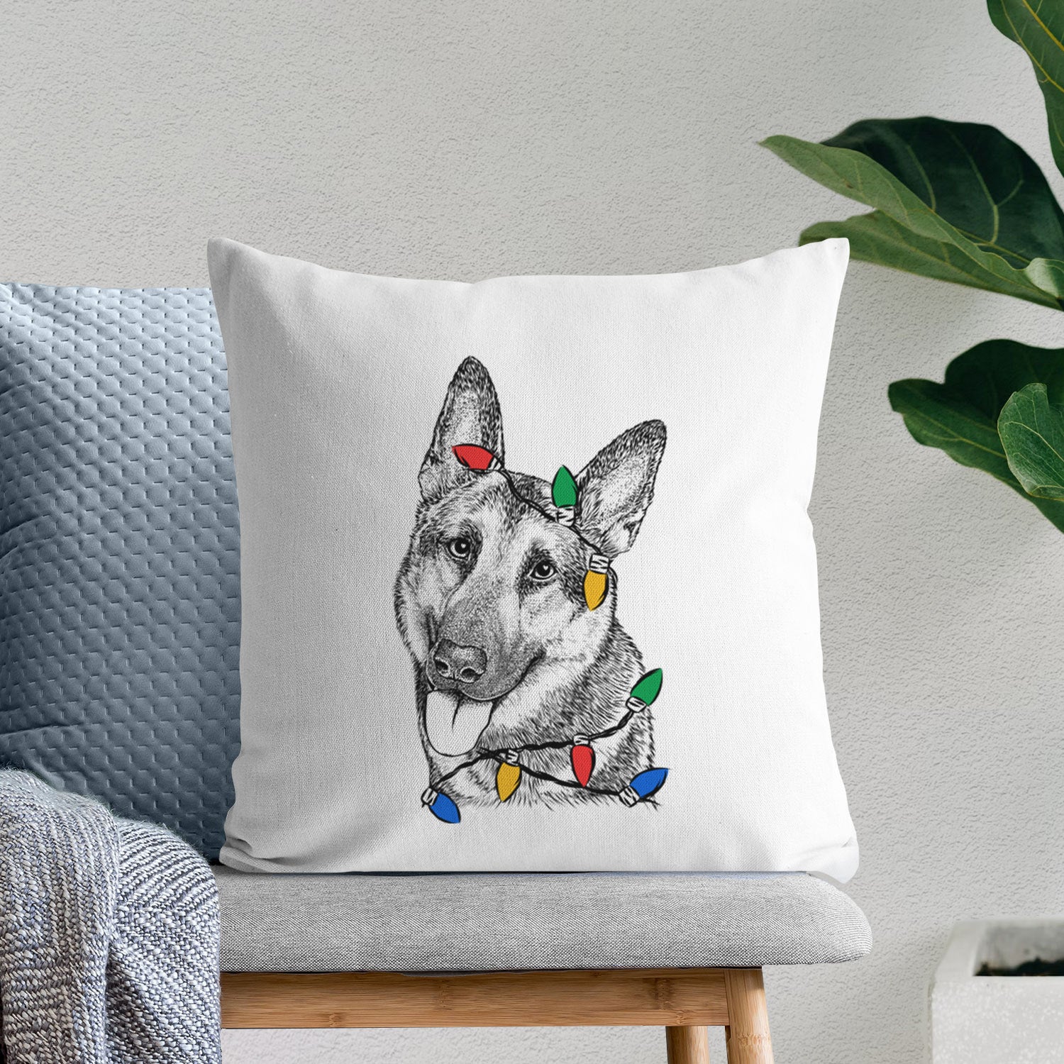 Whitaker the German Shepherd - Throw Pillow Cover