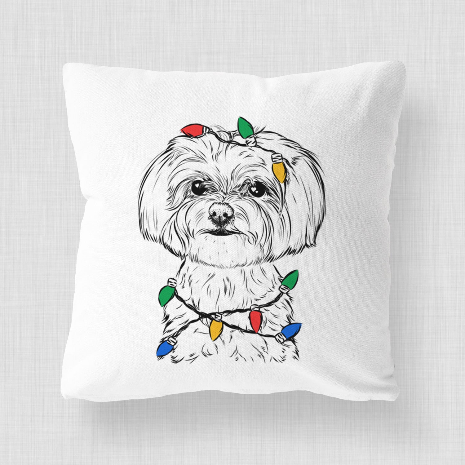 Willow the Maltese - Throw Pillow Cover