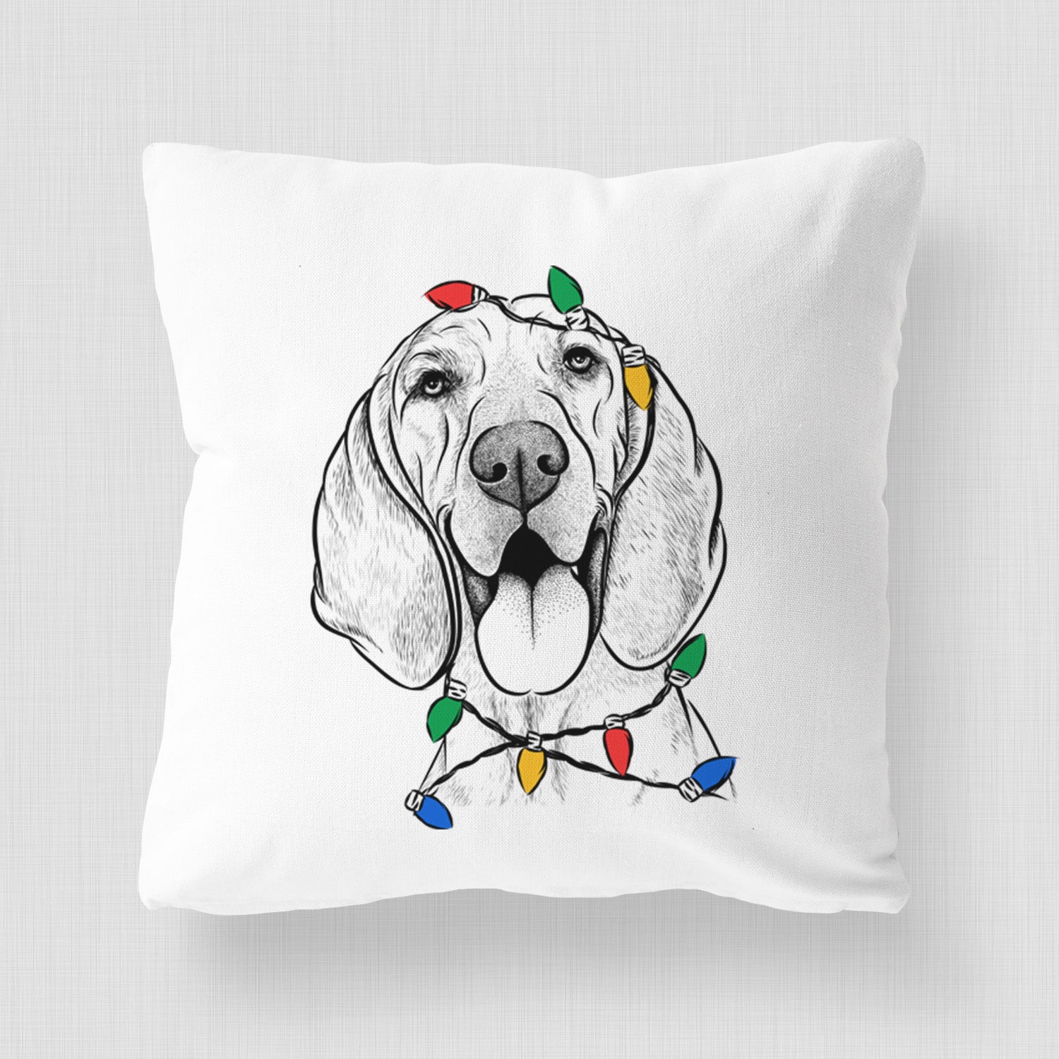 Winston the Redbone Coonhound - Throw Pillow Cover