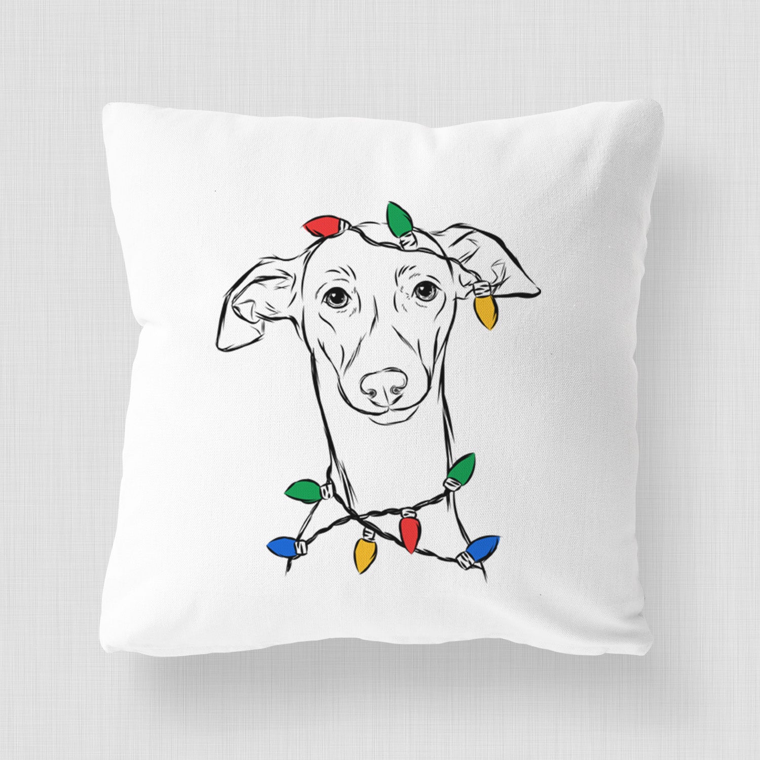 Ziggie the Italian Greyhound - Throw Pillow Cover