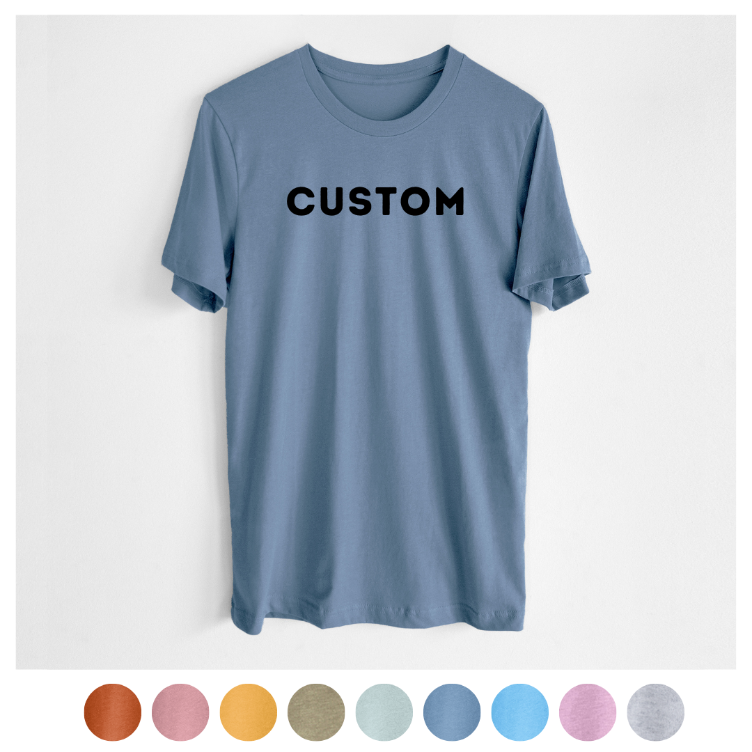 '*Custom Item' design on an apparel