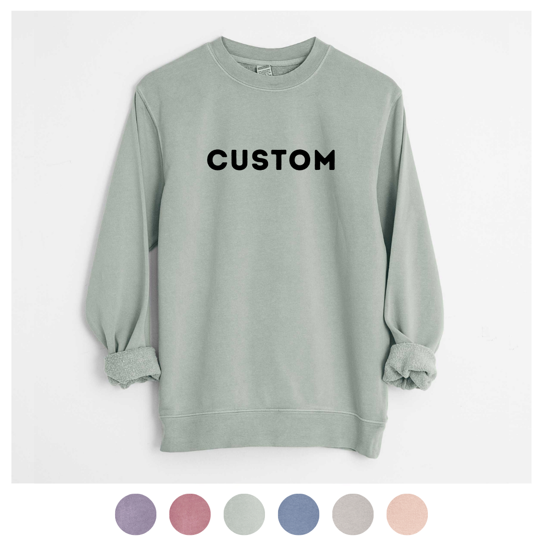 '*Custom Item' design on an apparel