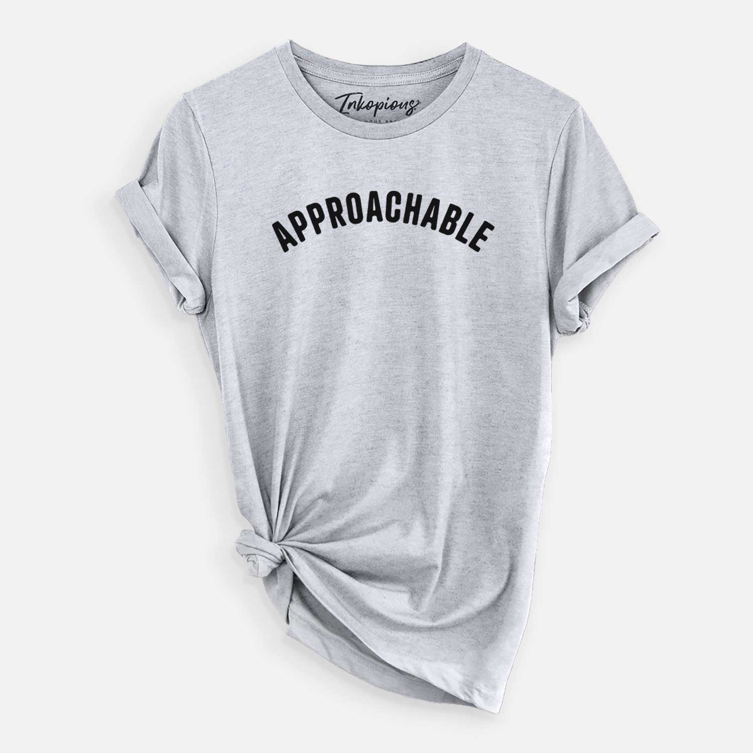 'Approachable - Articulate Collection' design on a Grey Unisex crewneck