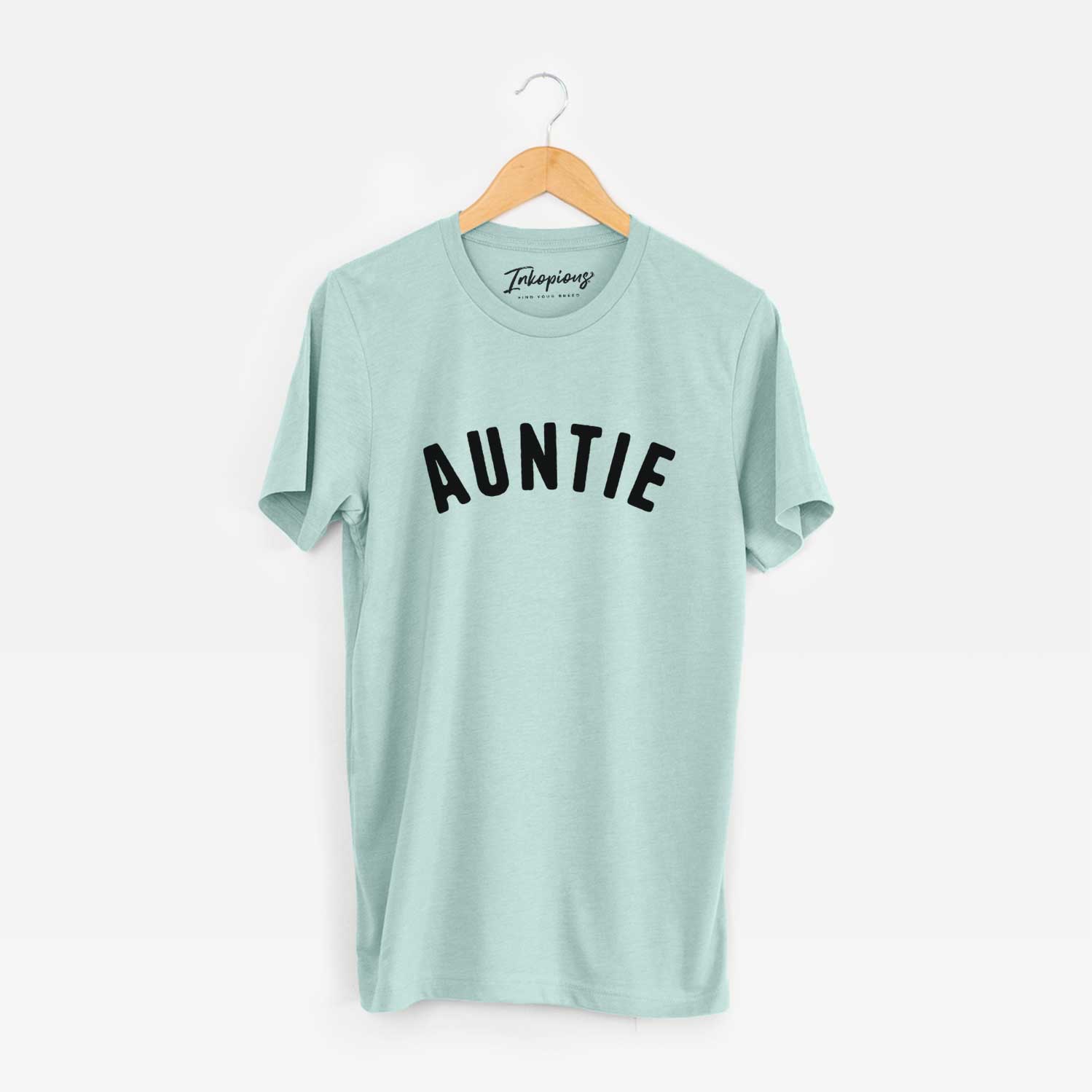 'Auntie - Articulate Collection' design on a Heather Sage Unisex crewneck
