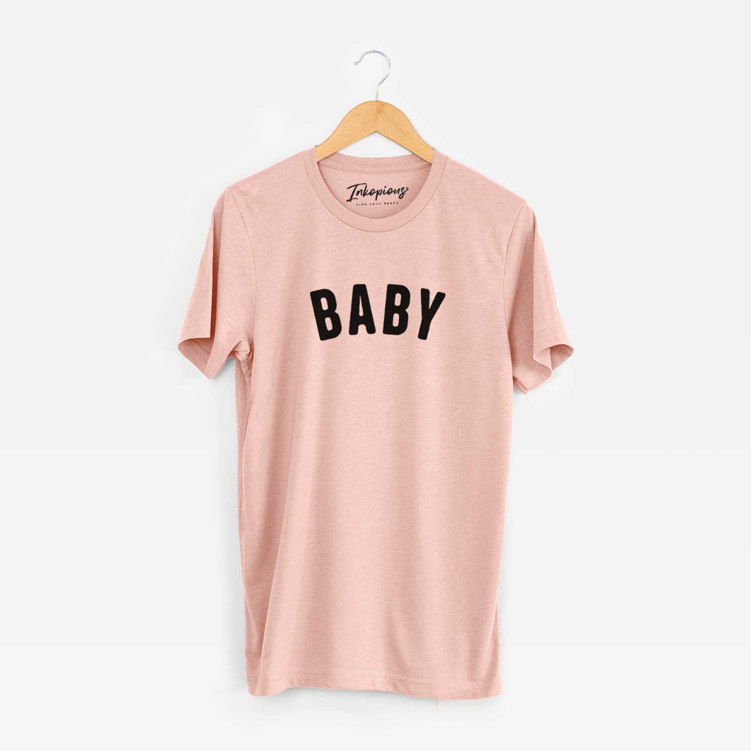 'Baby - Articulate Collection' design on a Peach Unisex crewneck