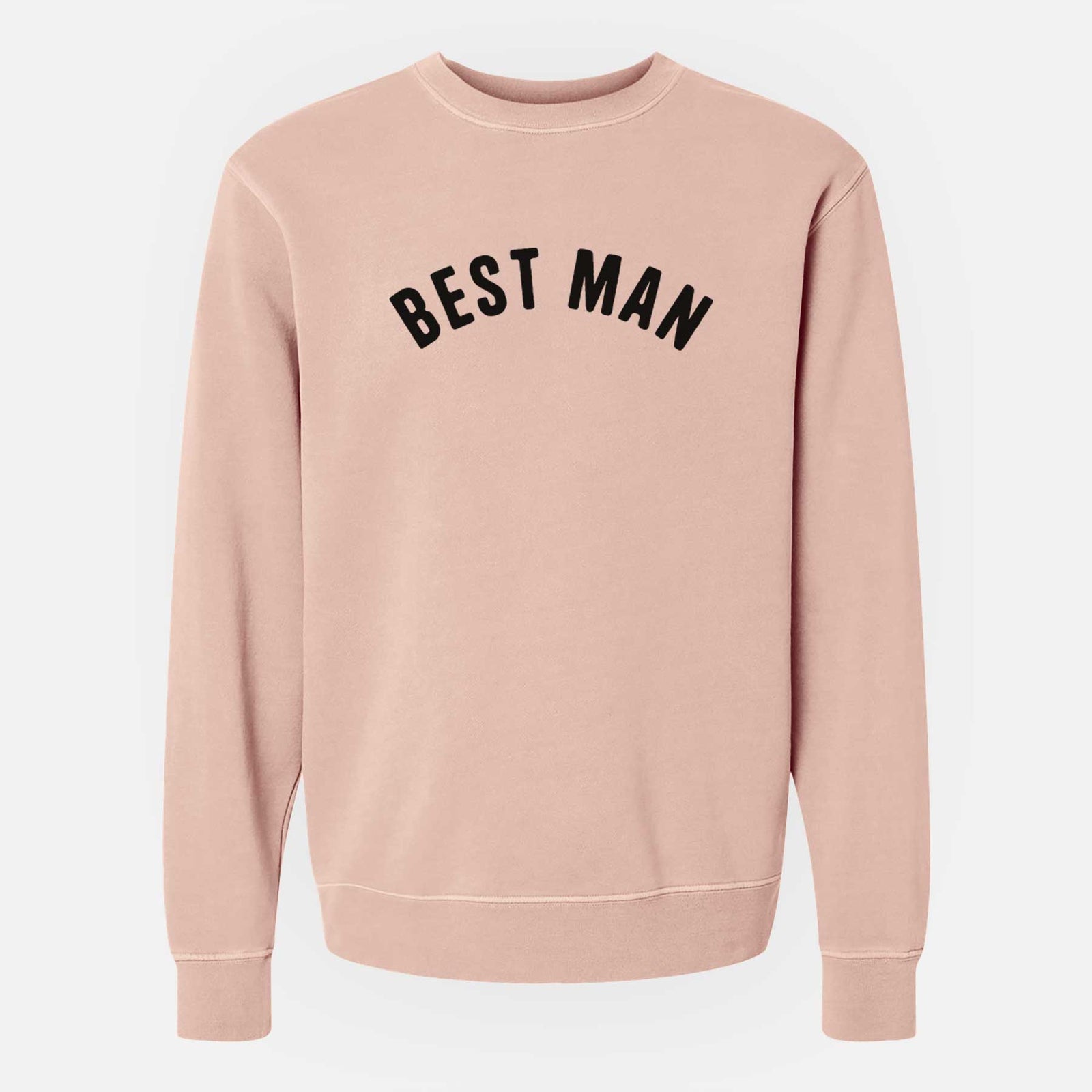 'Best Man - Articulate Collection' design on a Dusty Pink Unisex pigment dyed crew sweatshirt