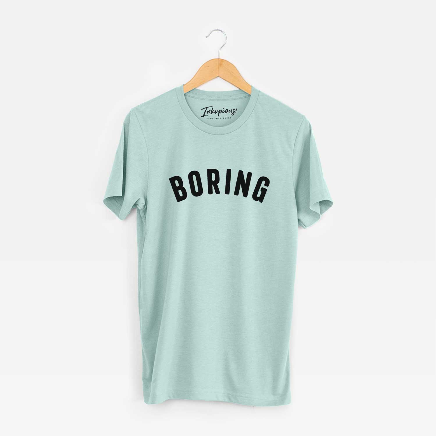 'Boring - Articulate Collection' design on a Heather Sage Unisex crewneck