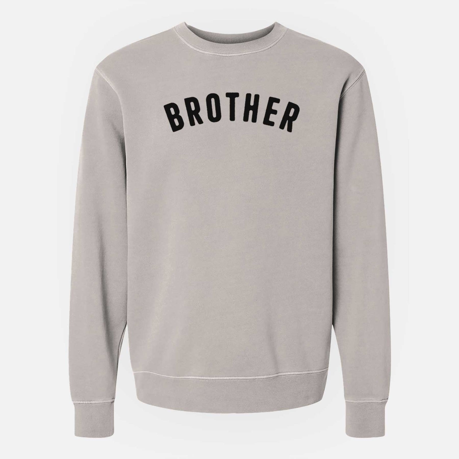 'Brother - Articulate Collection' design on a Cement Unisex pigment dyed crew sweatshirt
