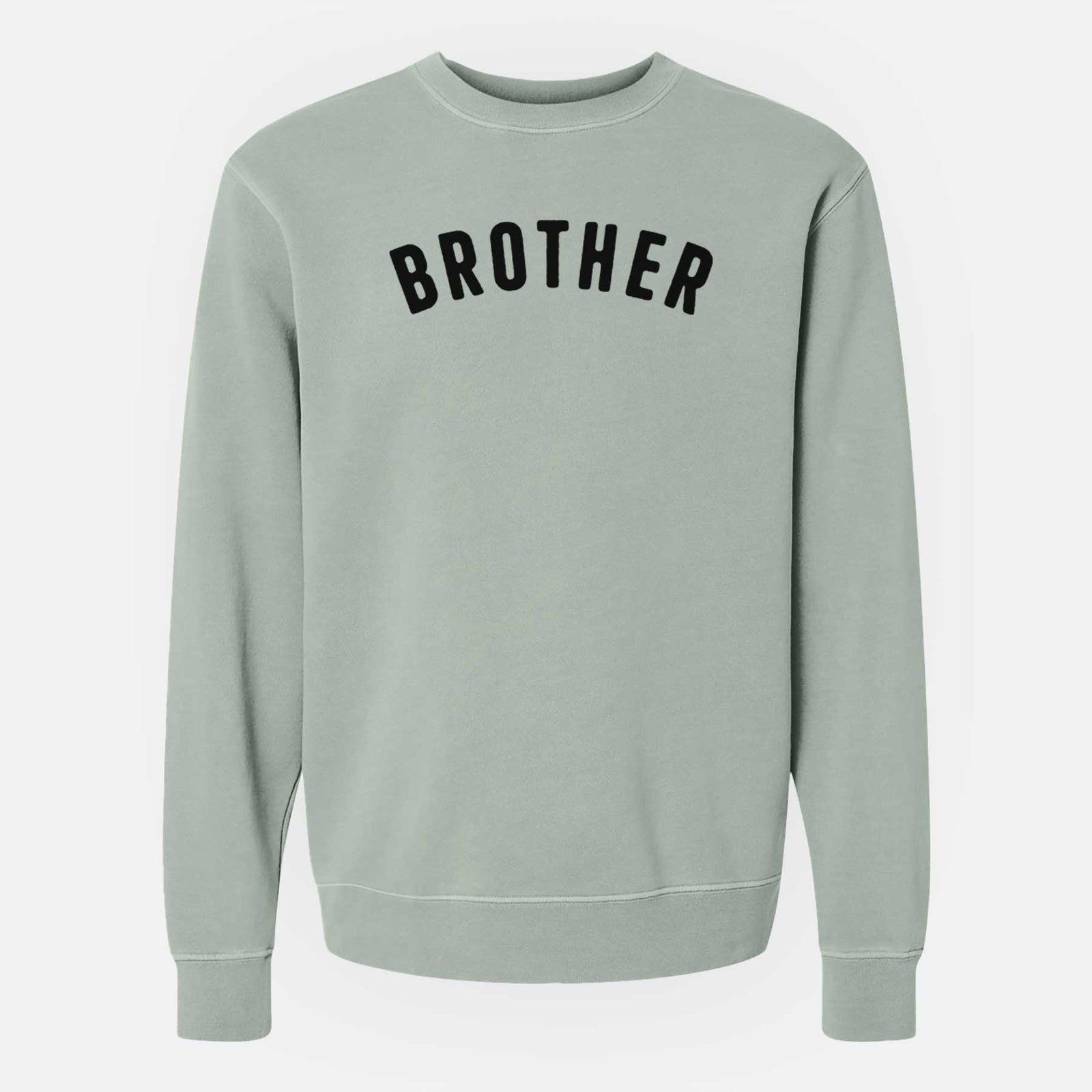 'Brother - Articulate Collection' design on a Sage Unisex pigment dyed crew sweatshirt