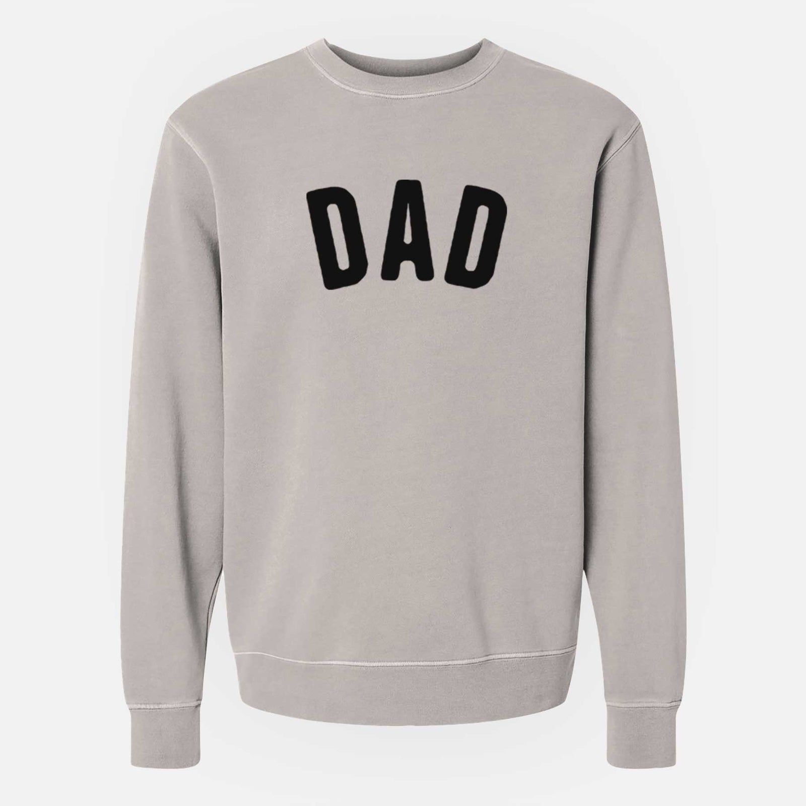 'Dad - Articulate Collection' design on a Cement Unisex pigment dyed crew sweatshirt