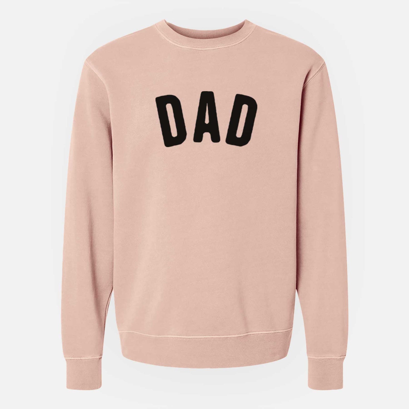 'Dad - Articulate Collection' design on a Dusty Pink Unisex pigment dyed crew sweatshirt