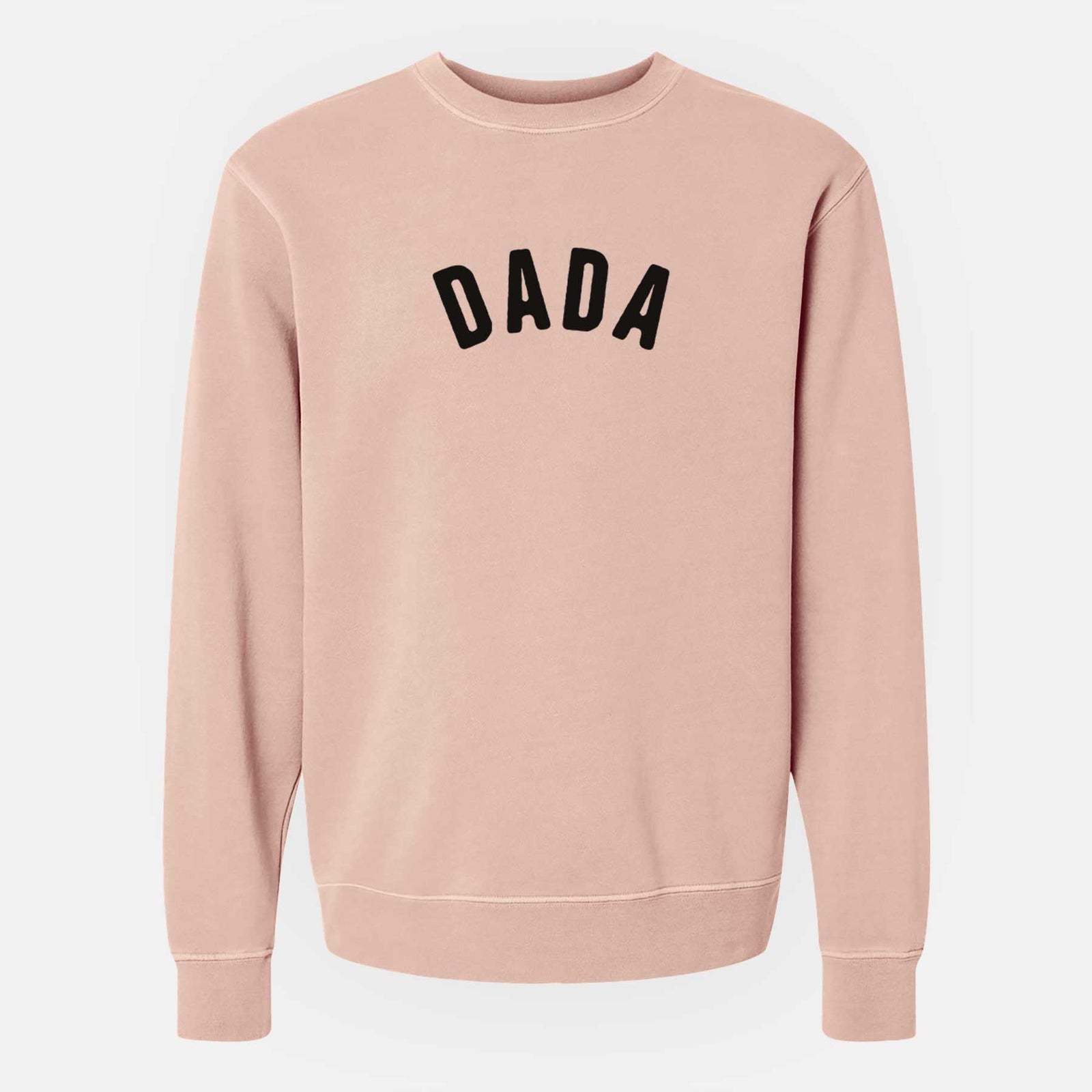 'Dada - Articulate Collection' design on a Dusty Pink Unisex pigment dyed crew sweatshirt