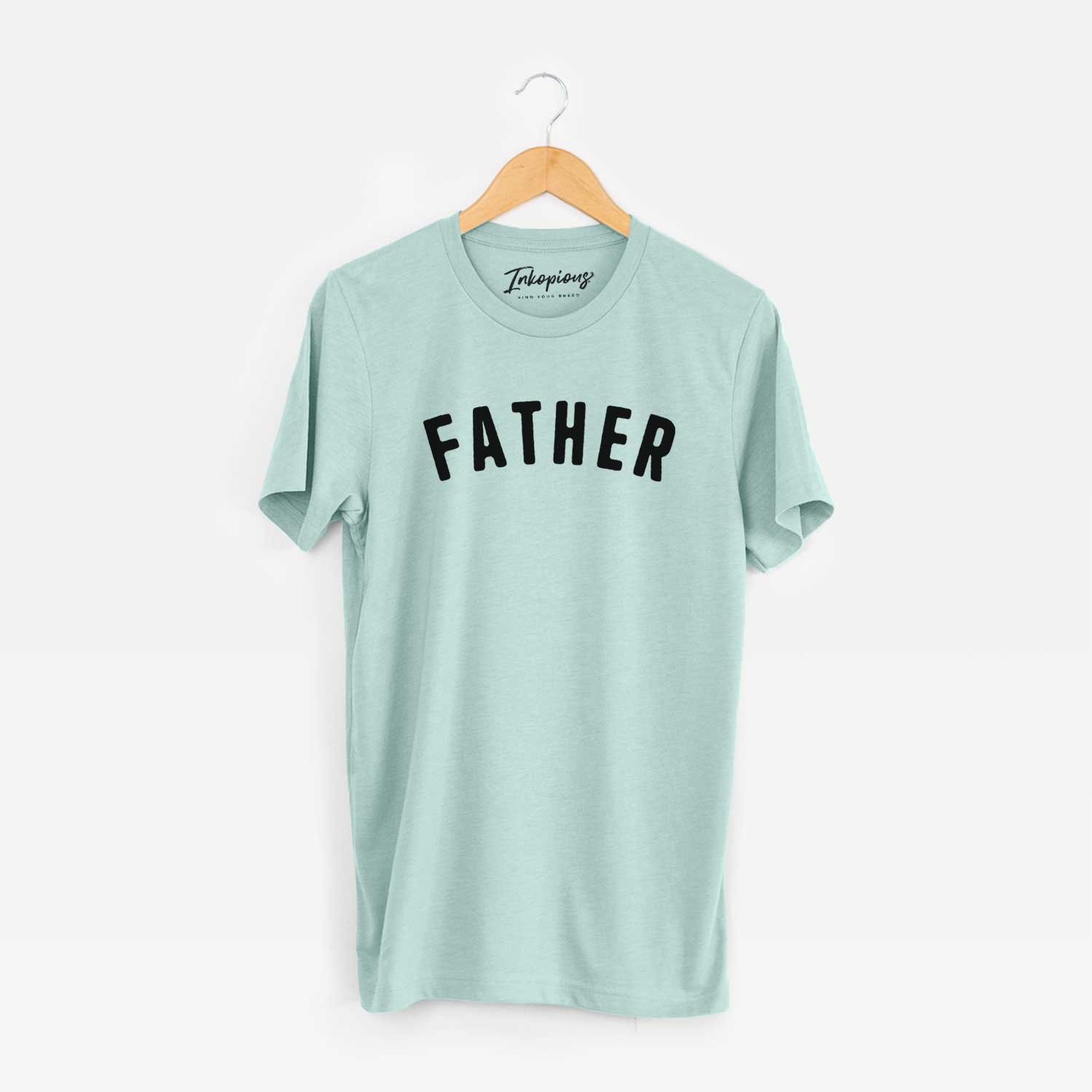 'Father - Articulate Collection' design on a Heather Sage Unisex crewneck